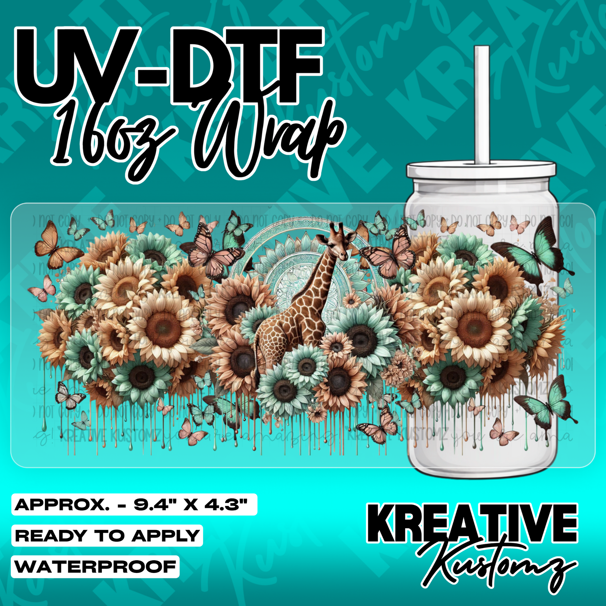 5928 | UV DTF Cup Wrap for 16oz Libbey Glass