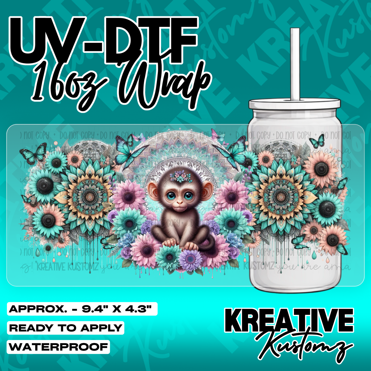 5933 | UV DTF Cup Wrap for 16oz Libbey Glass