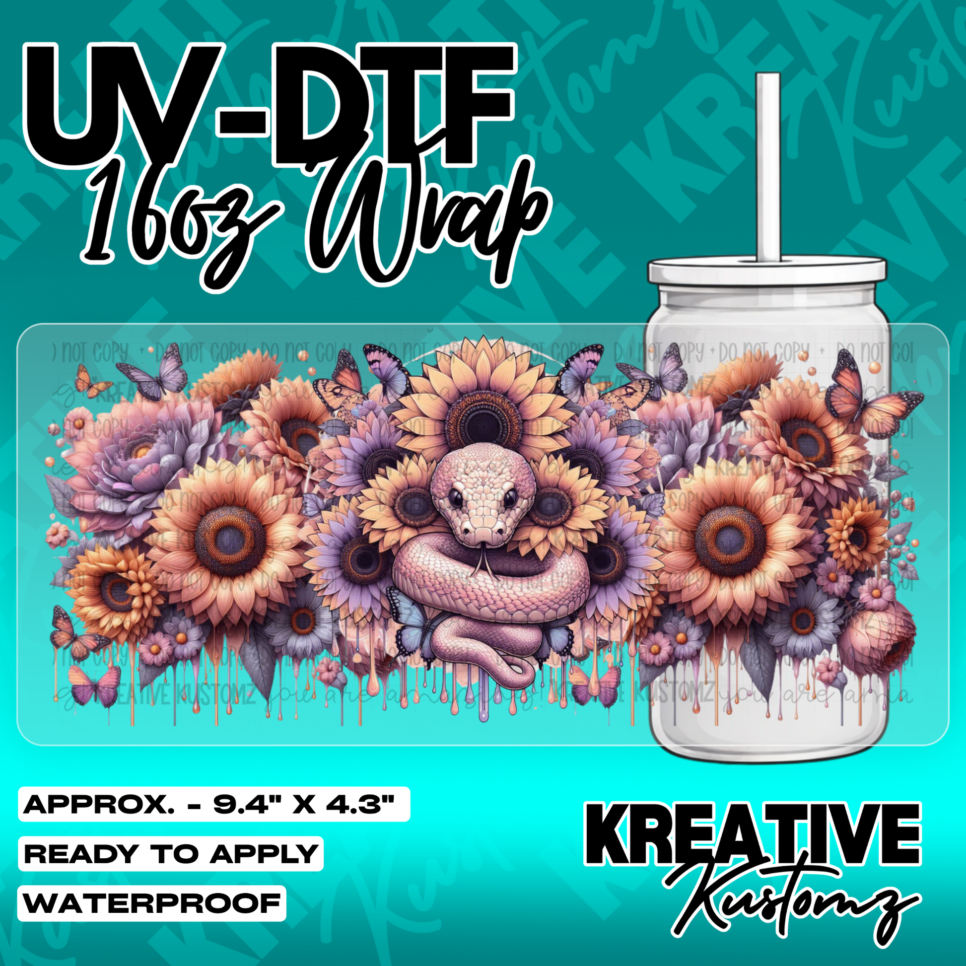 5934 | UV DTF Cup Wrap for 16oz Libbey Glass