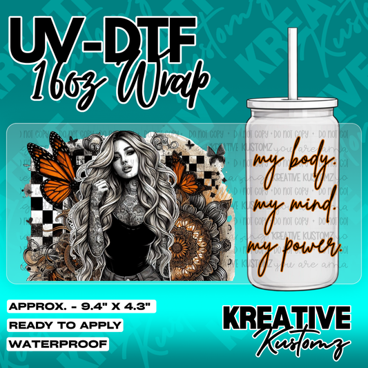 5974 | UV DTF Cup Wrap for 16oz Libbey Glass