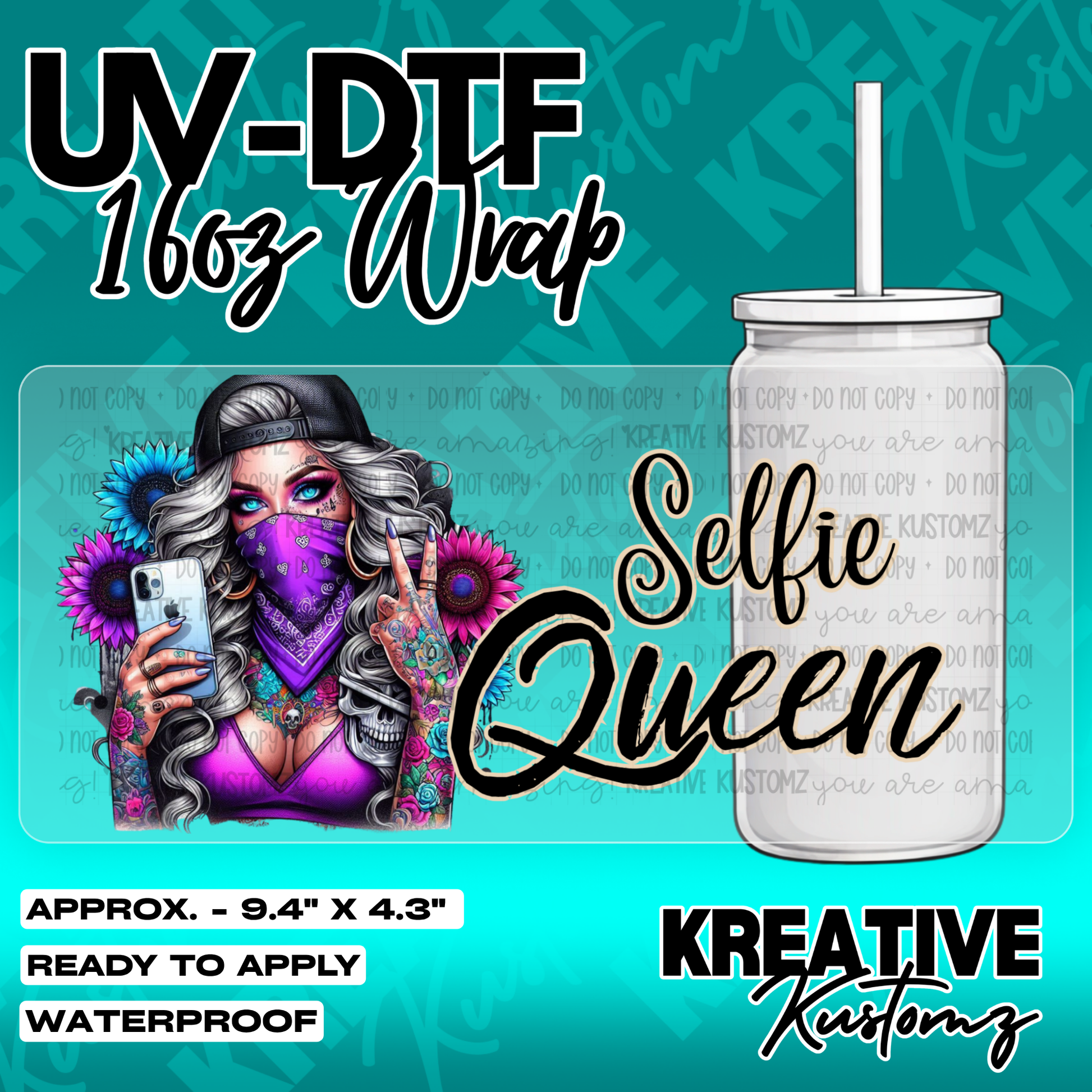 5986 | UV DTF Cup Wrap for 16oz Libbey Glass
