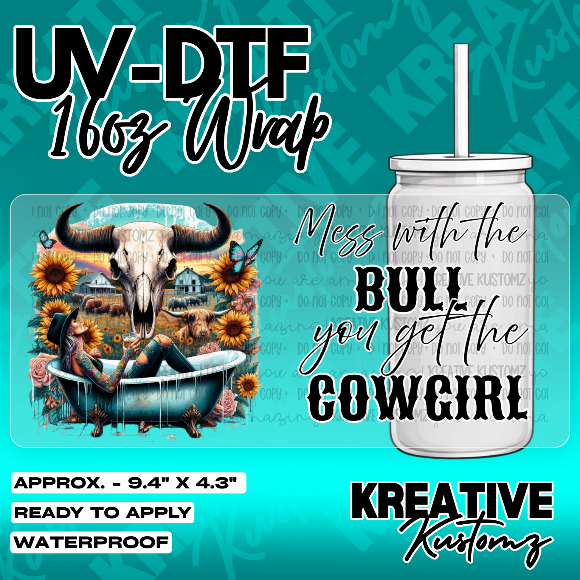 5995 | UV DTF Cup Wrap for 16oz Libbey Glass