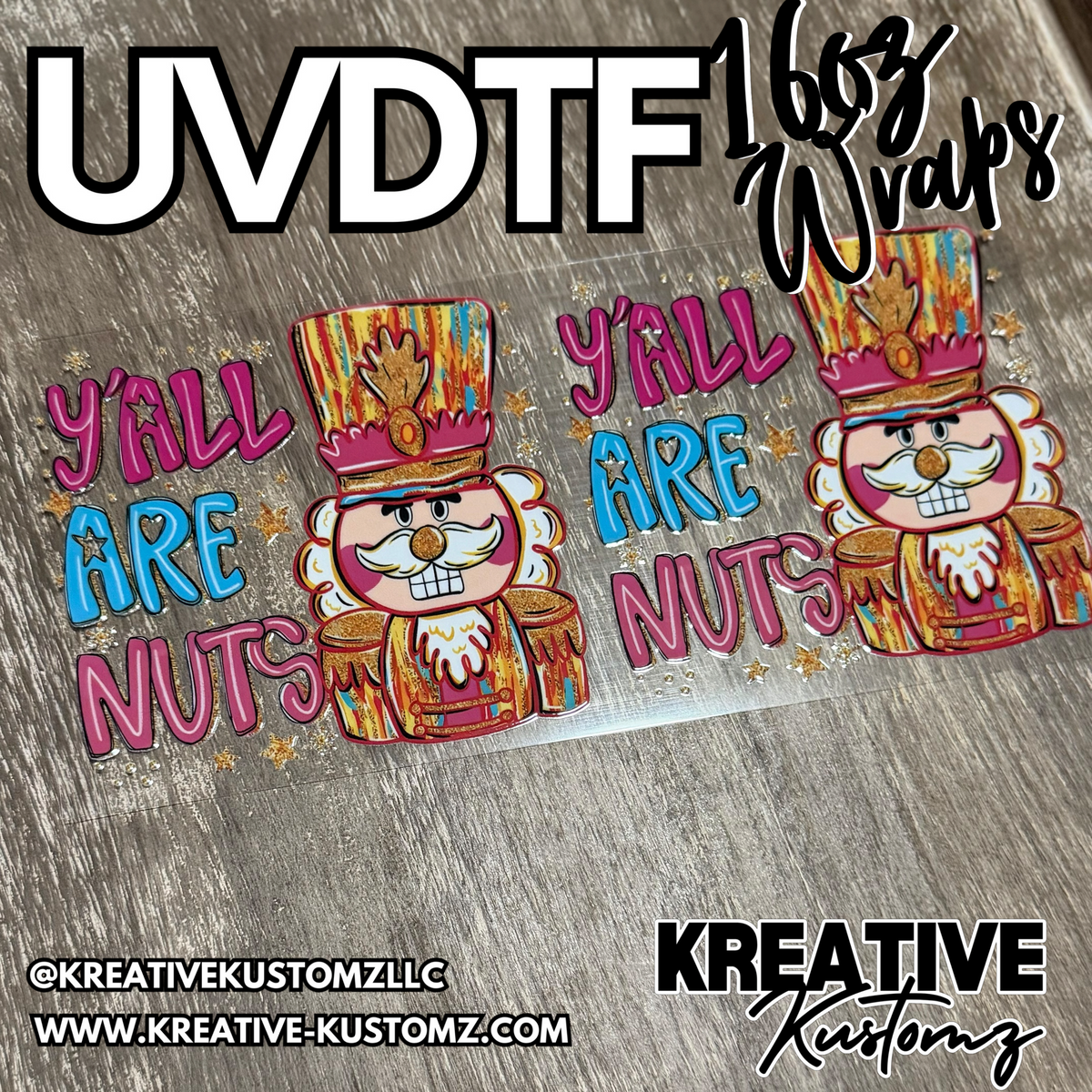 1419 | RTS | UV DTF Cup Wrap for 16oz Libbey Glass