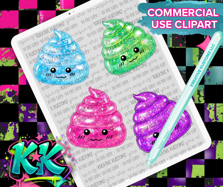 Squishy Poop Clipart Bundle - Digital Download