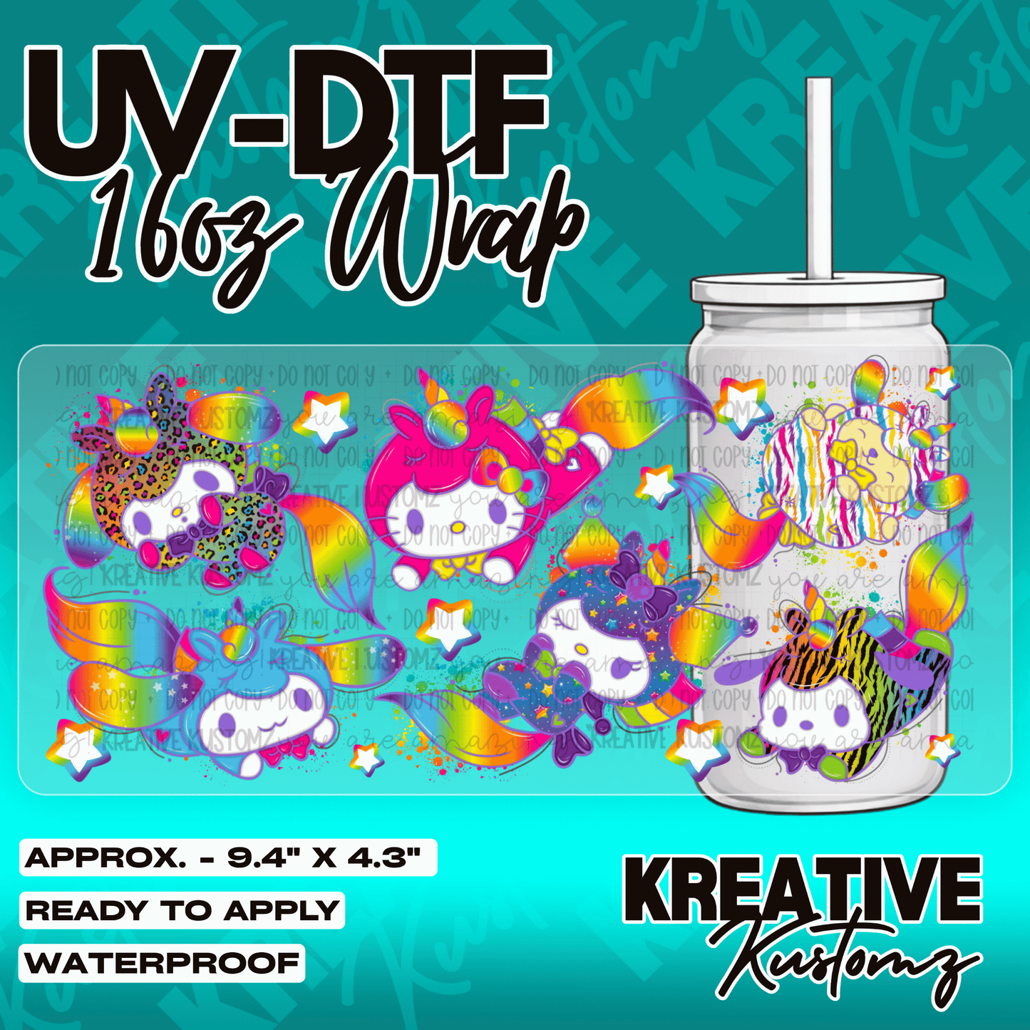 6001 | UV DTF Cup Wrap for 16oz Libbey Glass