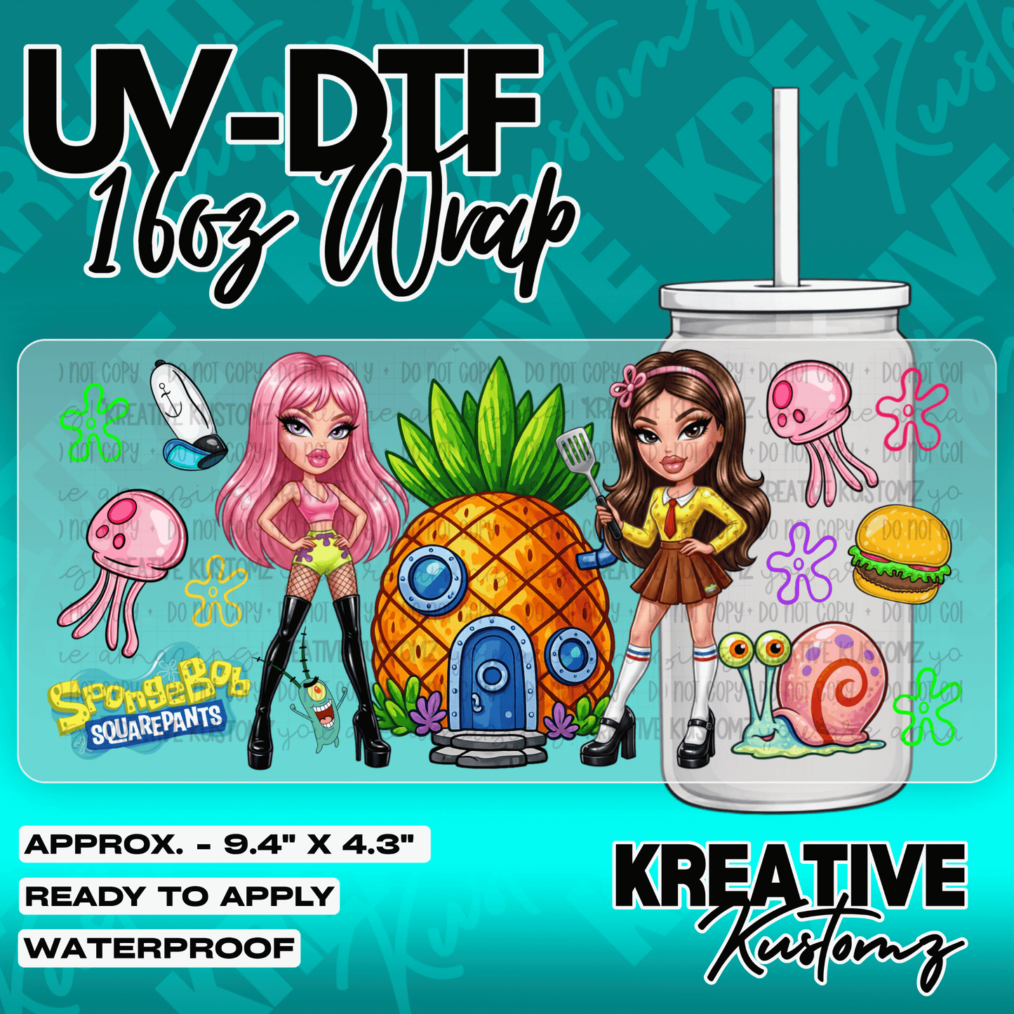 6003 | UV DTF Cup Wrap for 16oz Libbey Glass