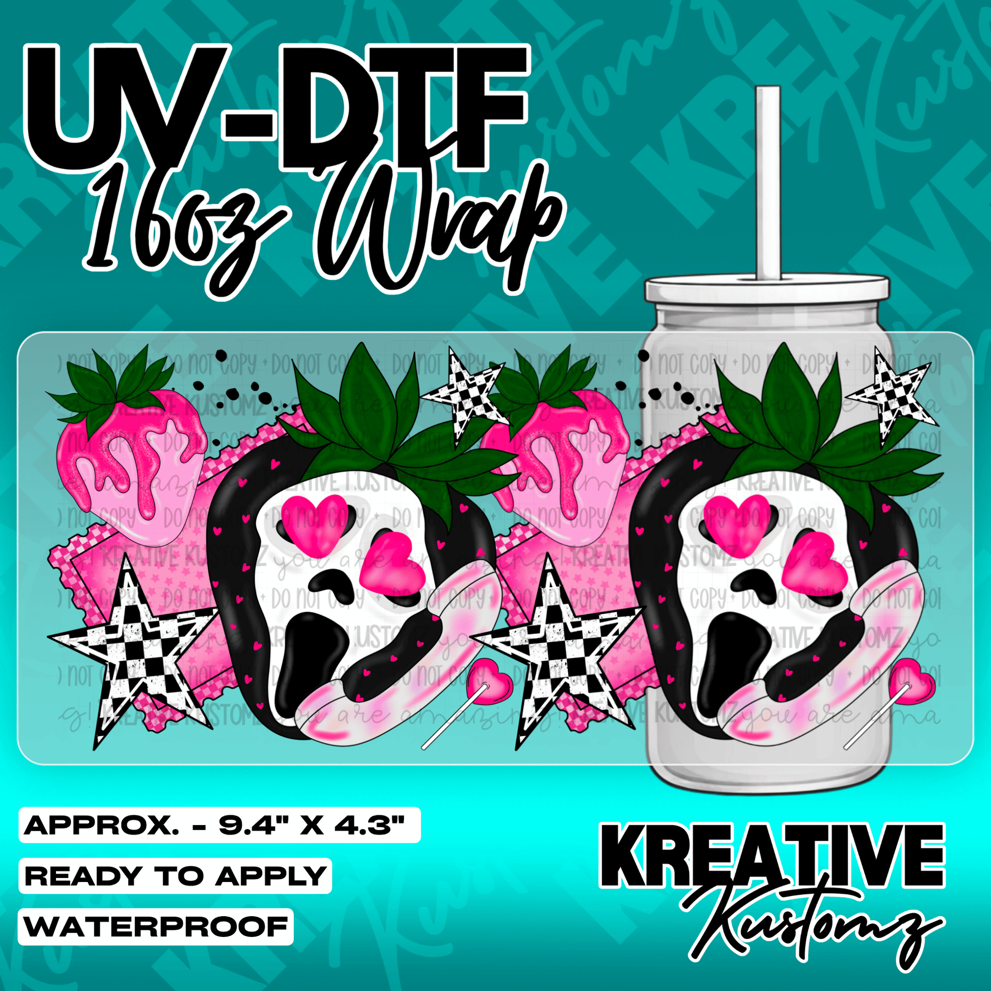 6004 | UV DTF Cup Wrap for 16oz Libbey Glass