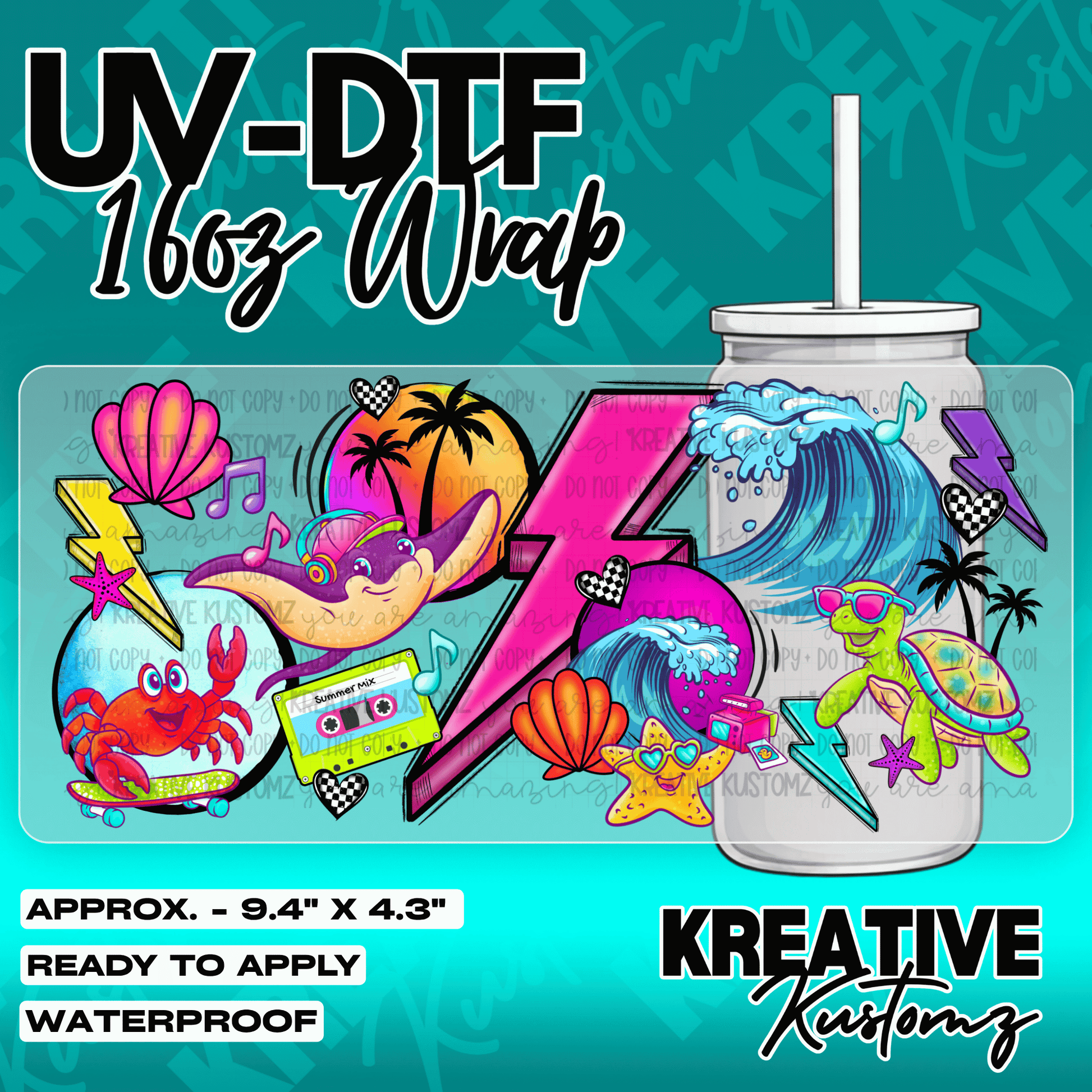6006 | UV DTF Cup Wrap for 16oz Libbey Glass