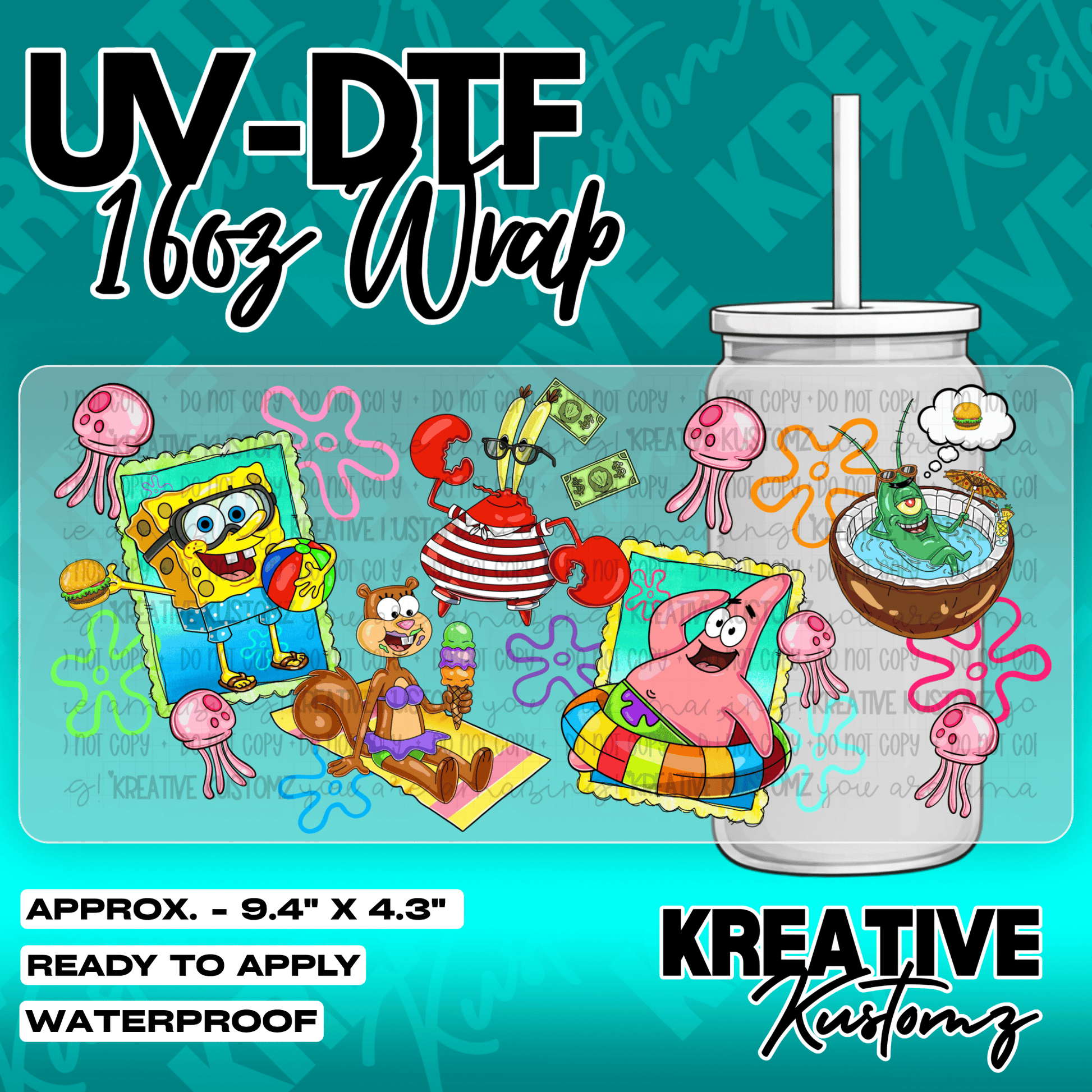 6007 | UV DTF Cup Wrap for 16oz Libbey Glass