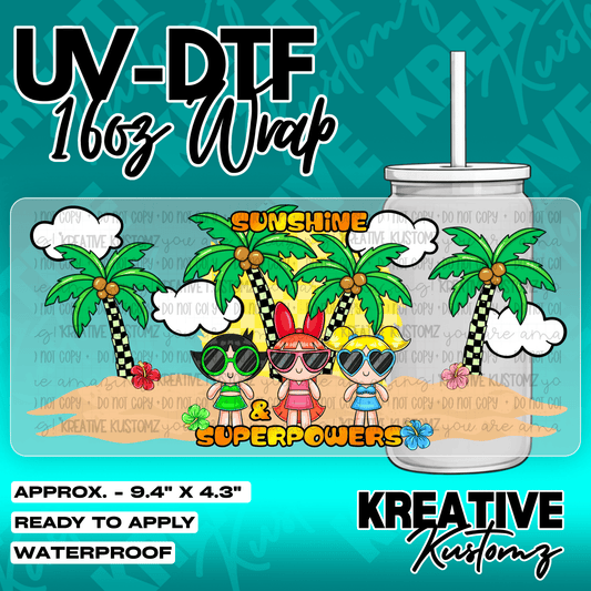 6008 | UV DTF Cup Wrap for 16oz Libbey Glass