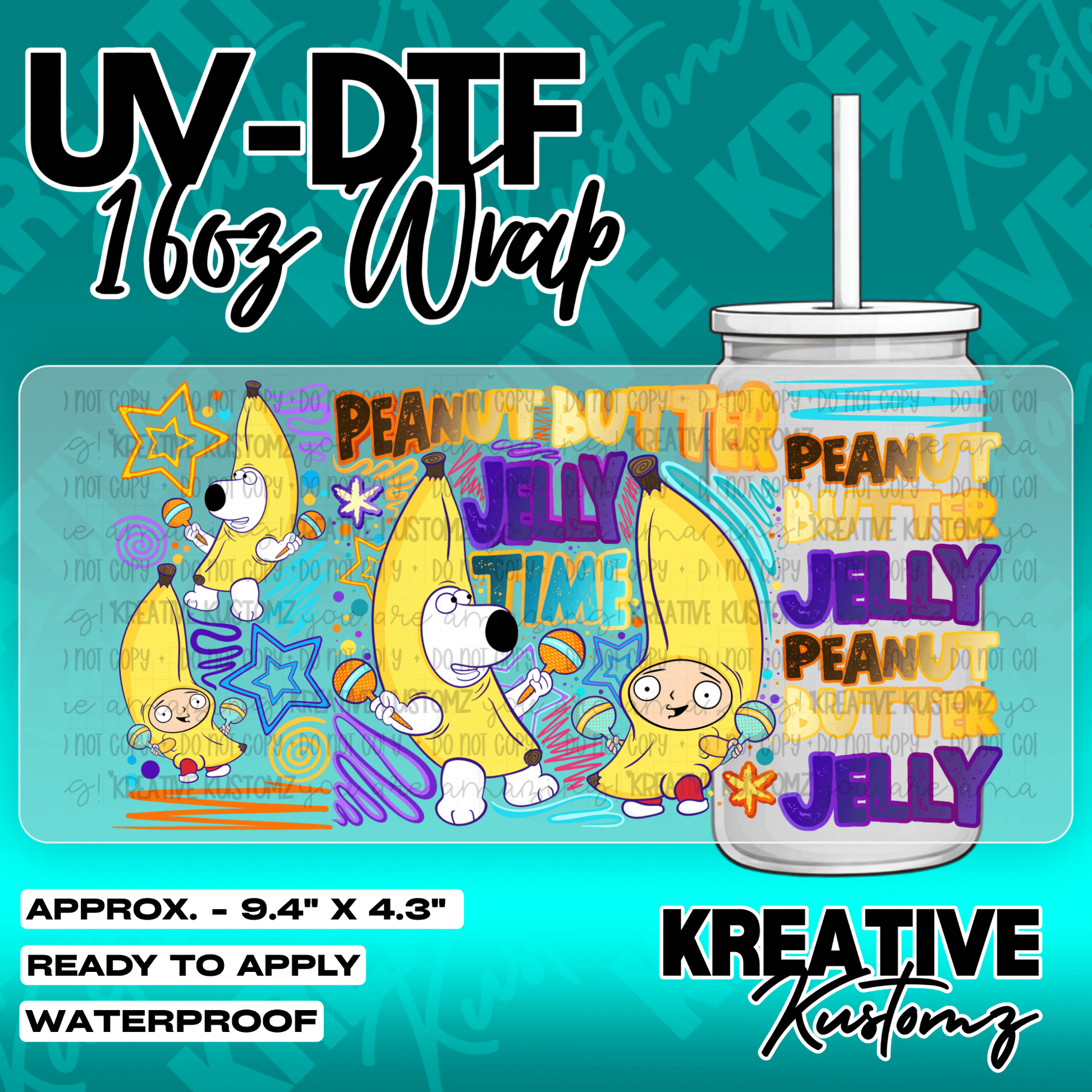 6010 | UV DTF Cup Wrap for 16oz Libbey Glass