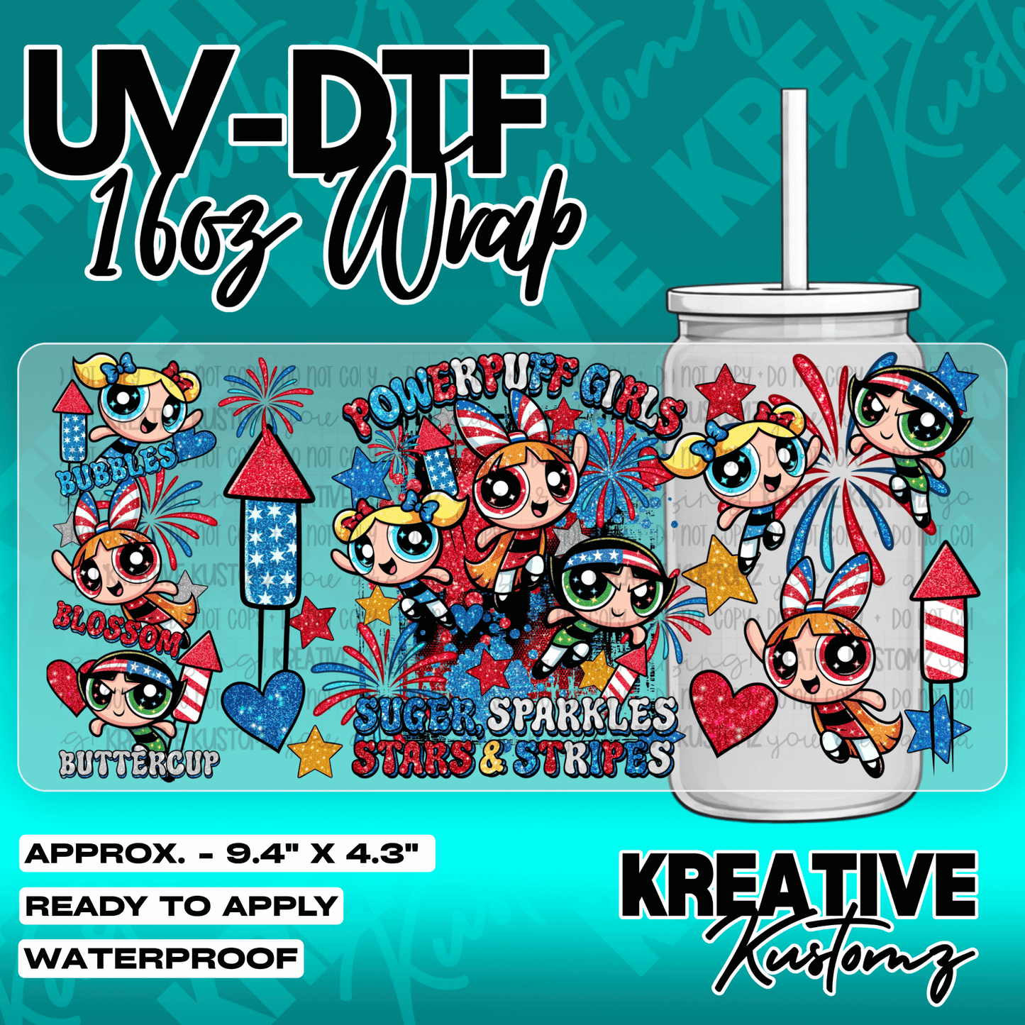 6015 | UV DTF Cup Wrap for 16oz Libbey Glass