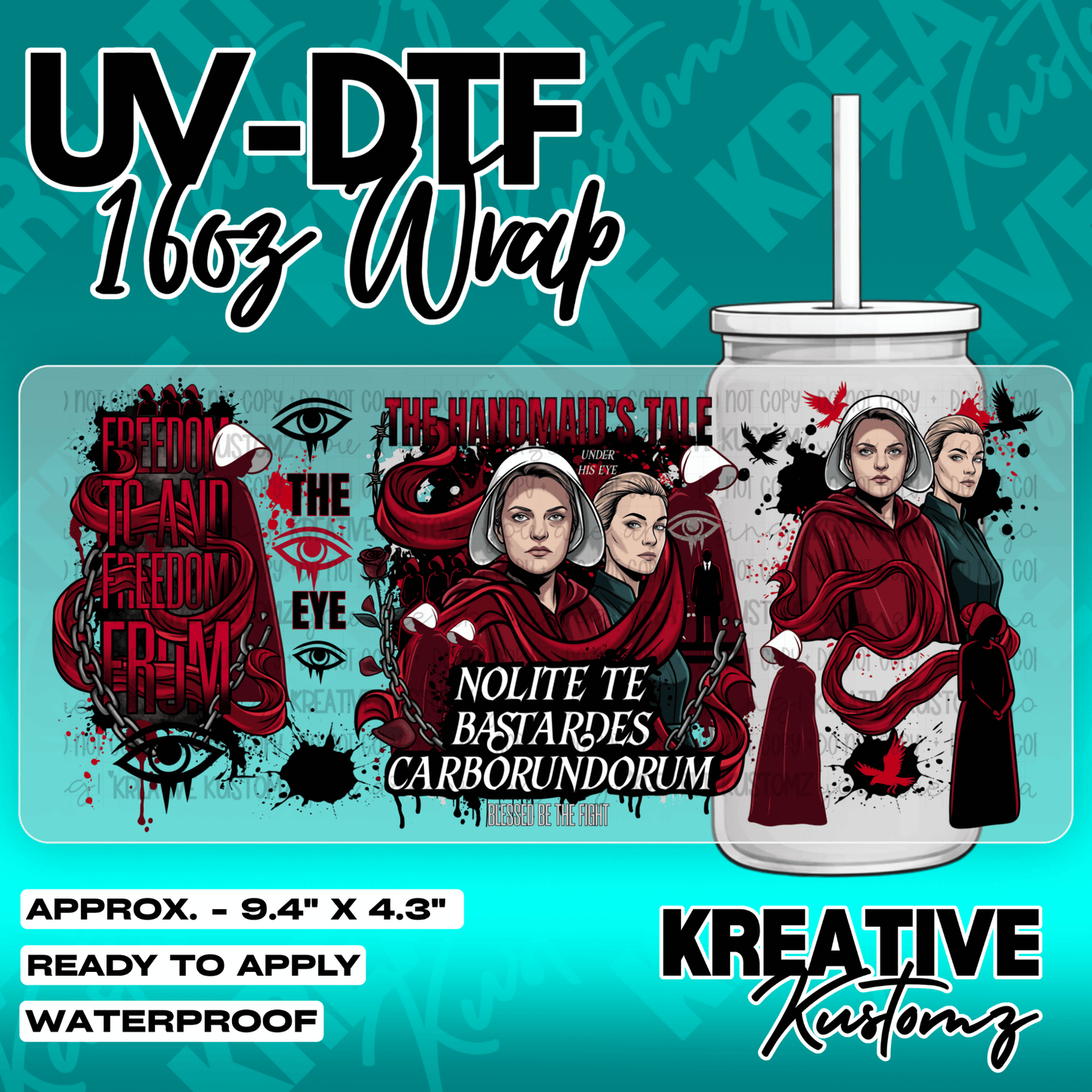 6018 | UV DTF Cup Wrap for 16oz Libbey Glass