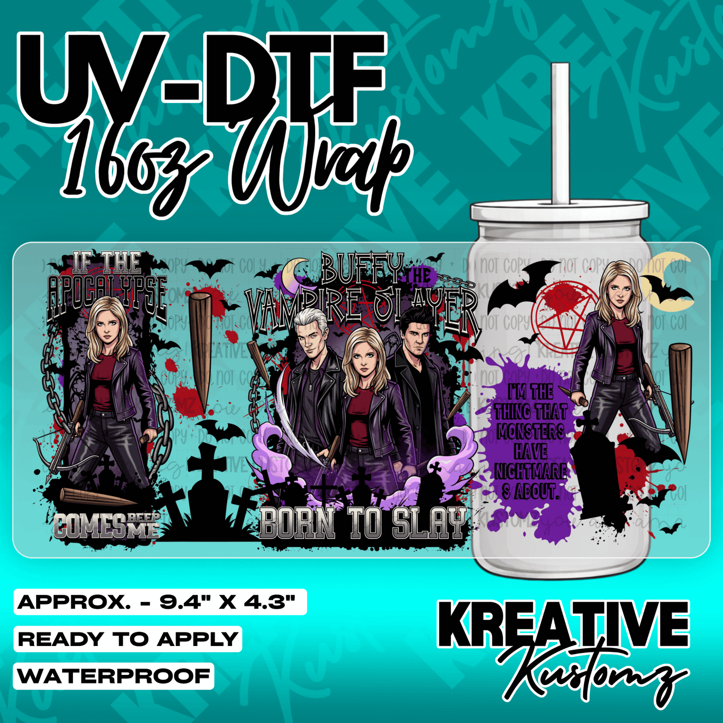 6019 | UV DTF Cup Wrap for 16oz Libbey Glass