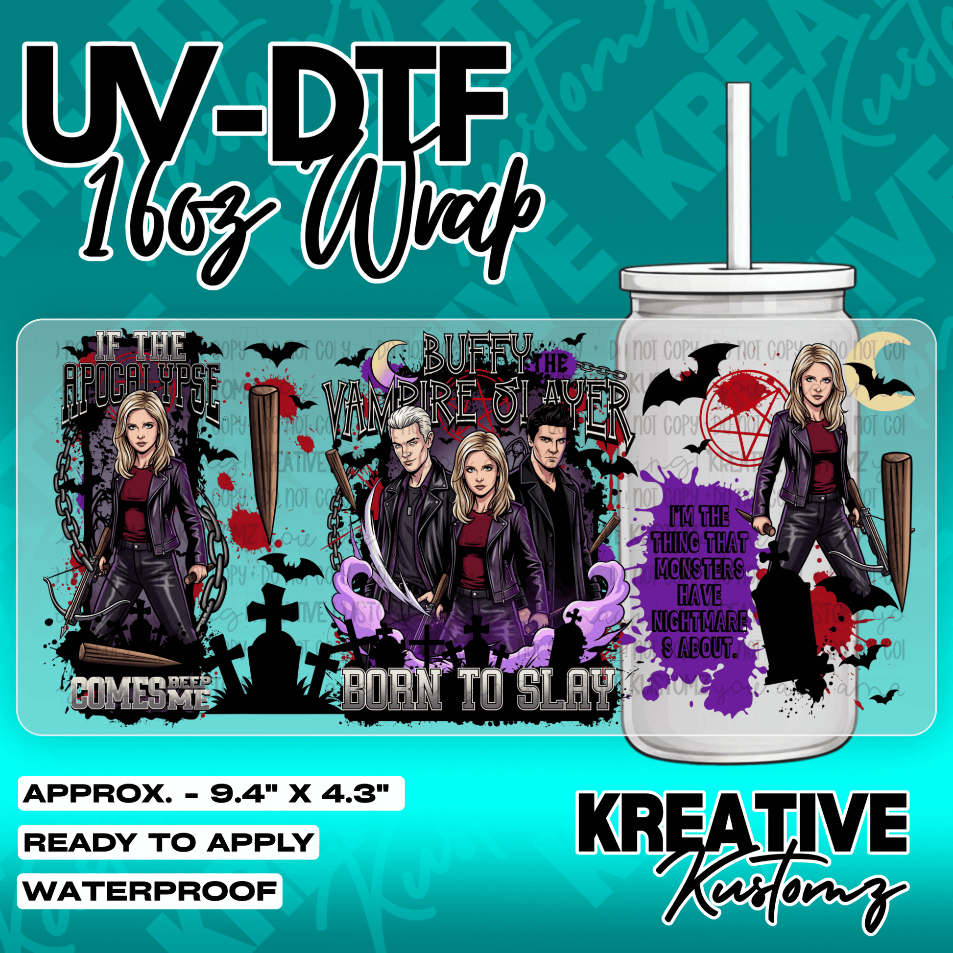 6019 | UV DTF Cup Wrap for 16oz Libbey Glass