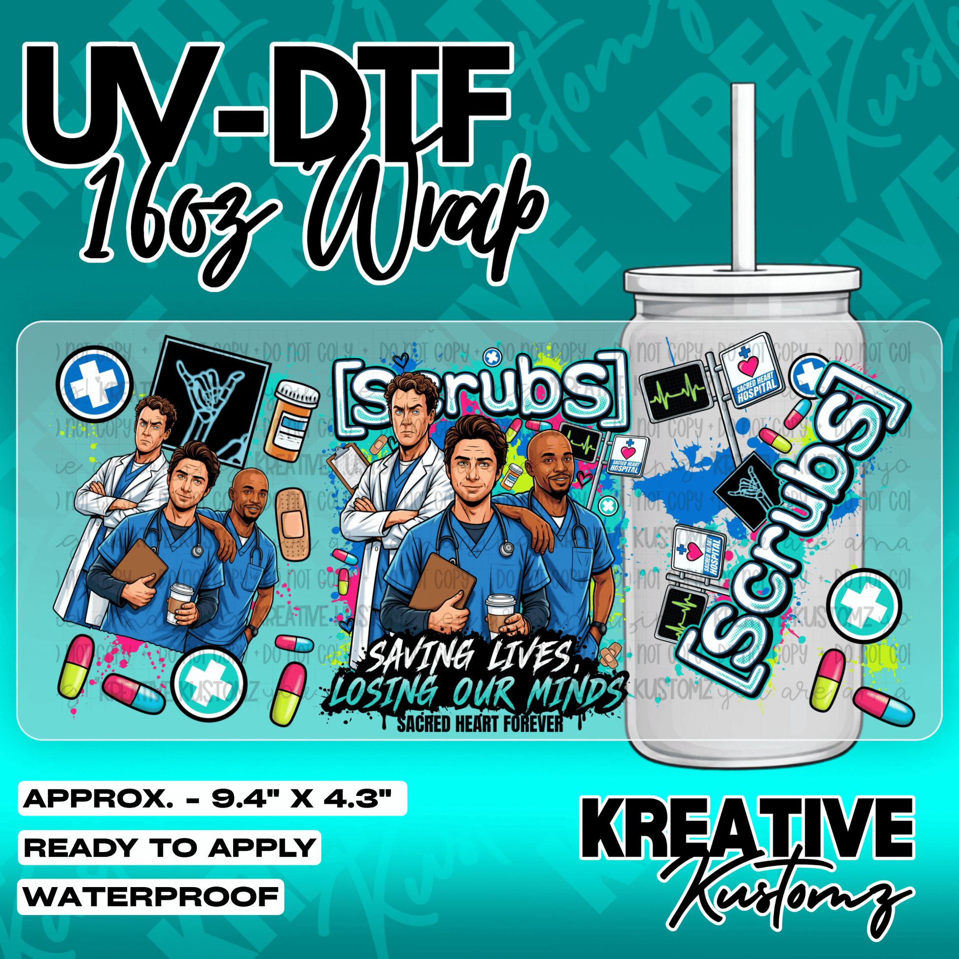 6020 | UV DTF Cup Wrap for 16oz Libbey Glass