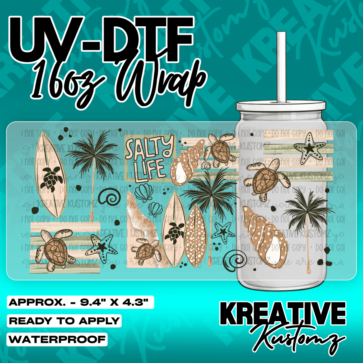 6031 | UV DTF Cup Wrap for 16oz Libbey Glass