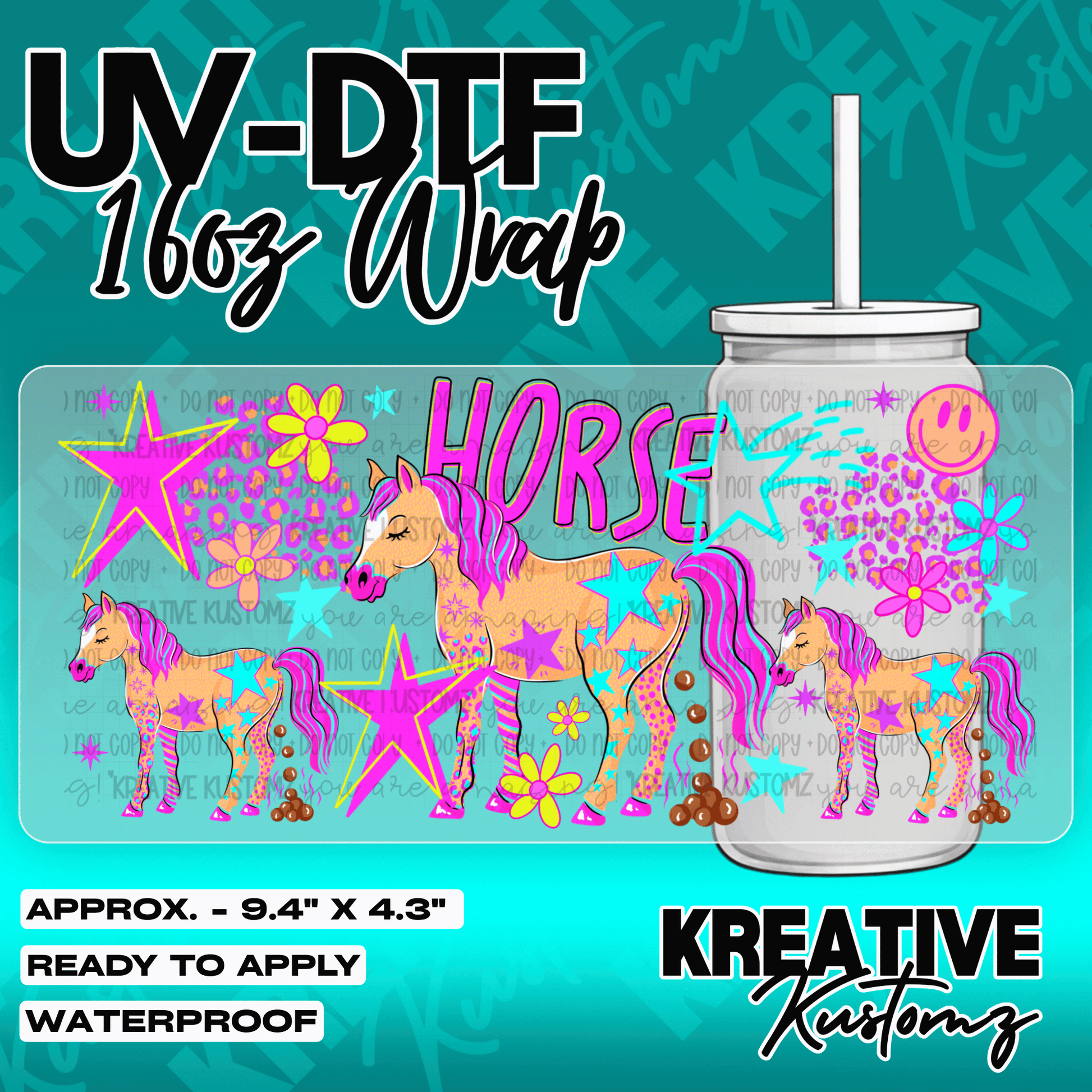 6044 | UV DTF Cup Wrap for 16oz Libbey Glass