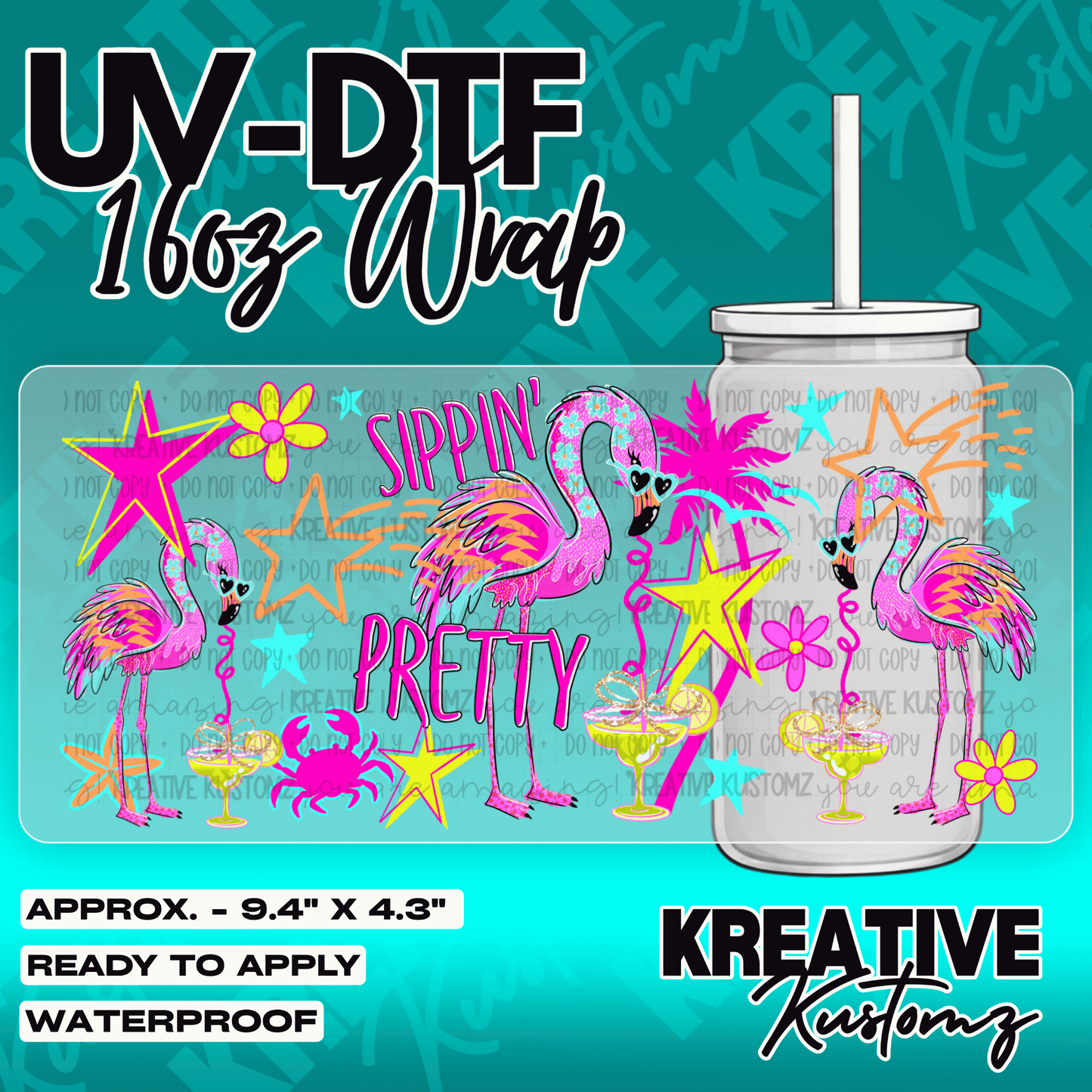 6046 | UV DTF Cup Wrap for 16oz Libbey Glass