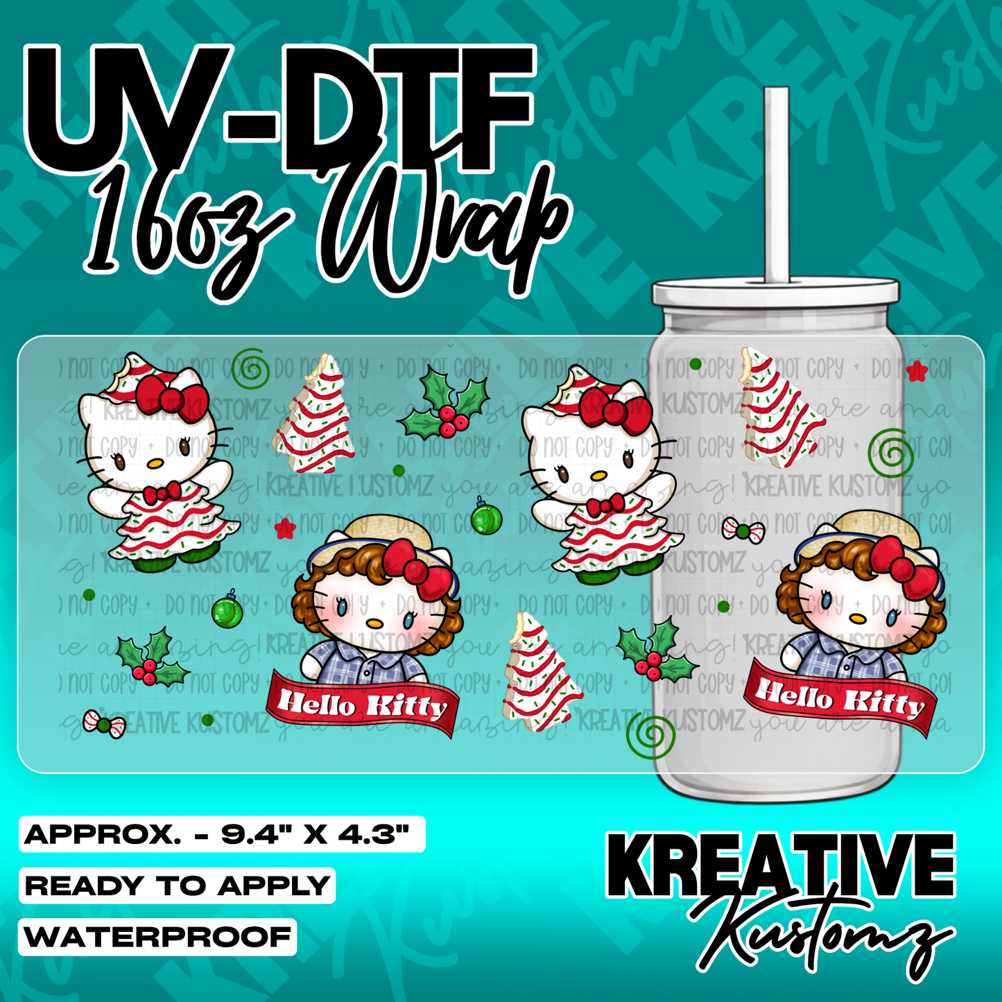 6049 | UV DTF Cup Wrap for 16oz Libbey Glass