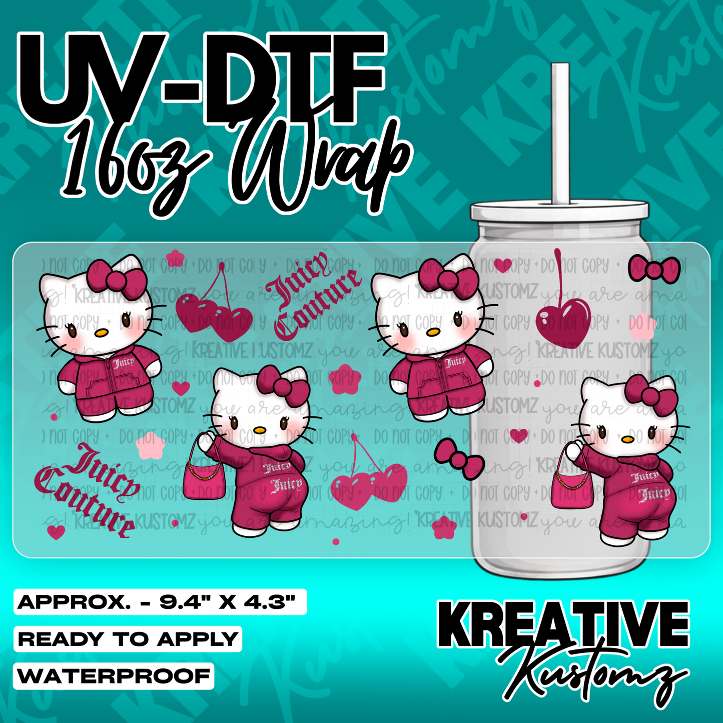 6050 | UV DTF Cup Wrap for 16oz Libbey Glass