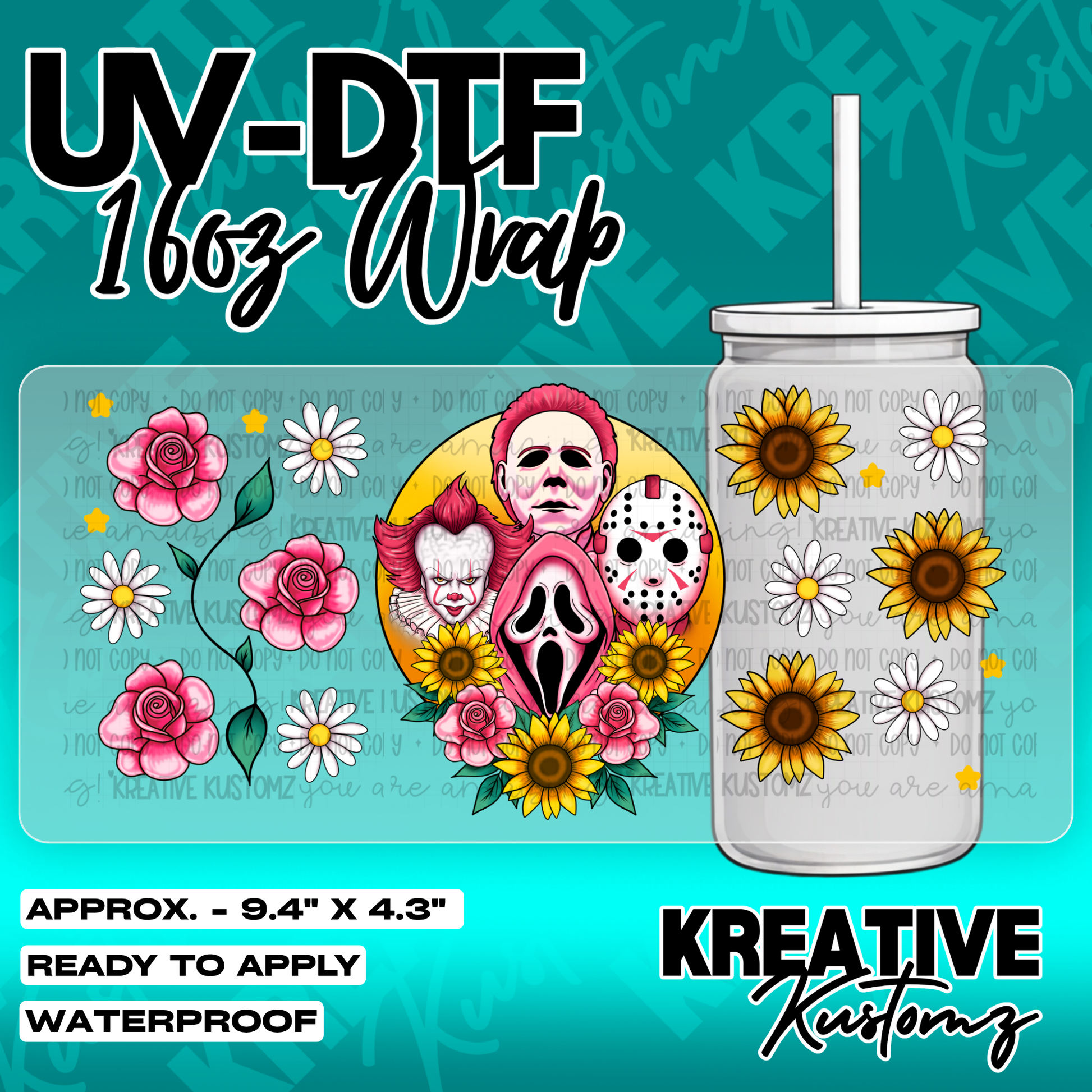 6052 | UV DTF Cup Wrap for 16oz Libbey Glass