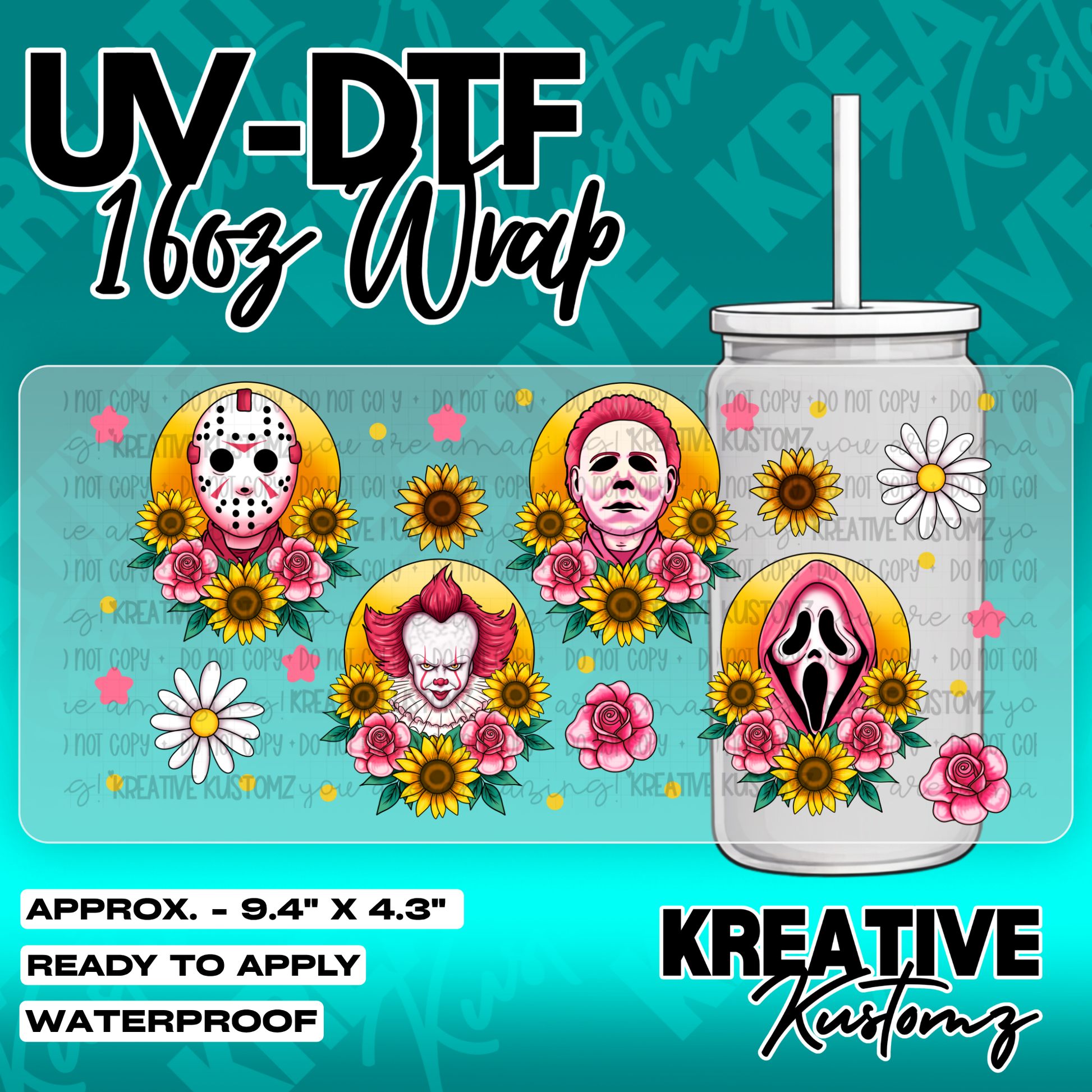 6053 | UV DTF Cup Wrap for 16oz Libbey Glass