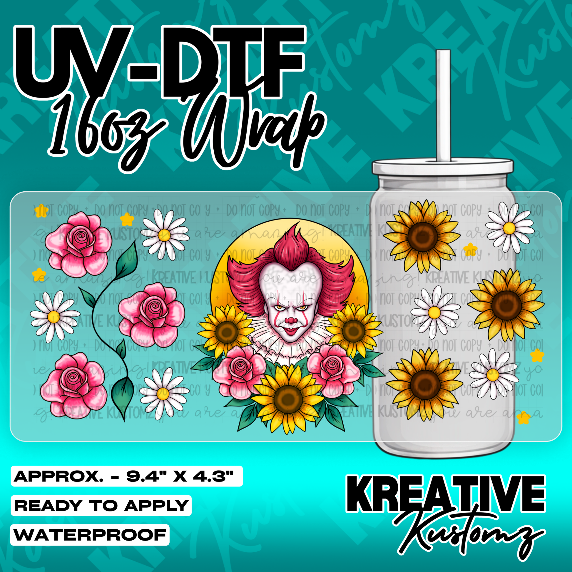 6056 | UV DTF Cup Wrap for 16oz Libbey Glass