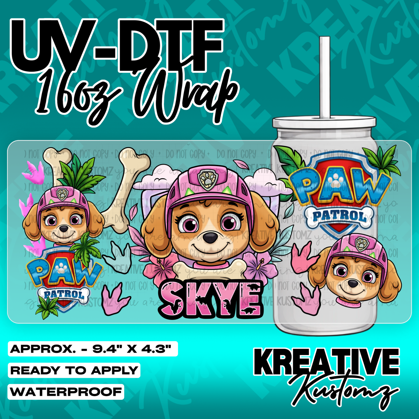 6060 | UV DTF Cup Wrap for 16oz Libbey Glass