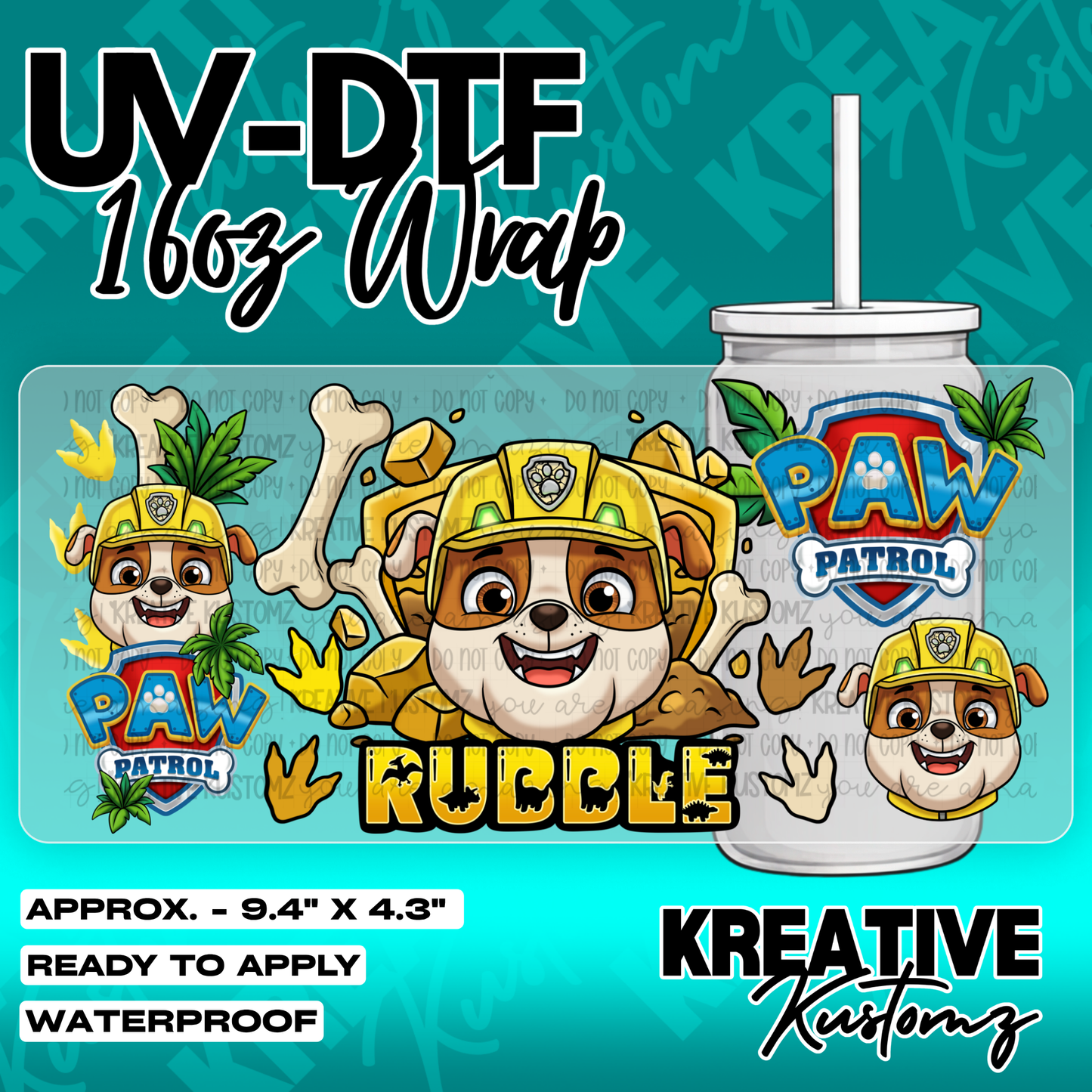 6061 | UV DTF Cup Wrap for 16oz Libbey Glass