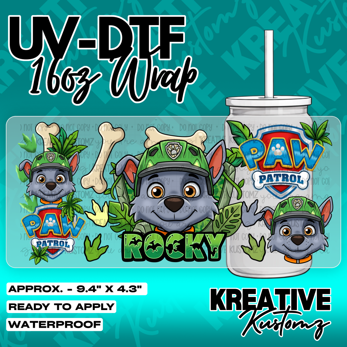 6062 | UV DTF Cup Wrap for 16oz Libbey Glass
