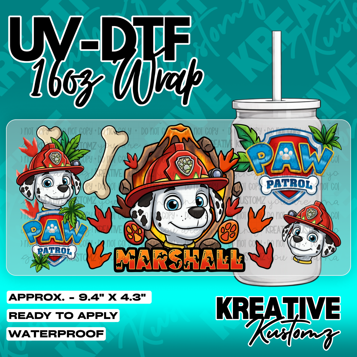 6064 | UV DTF Cup Wrap for 16oz Libbey Glass