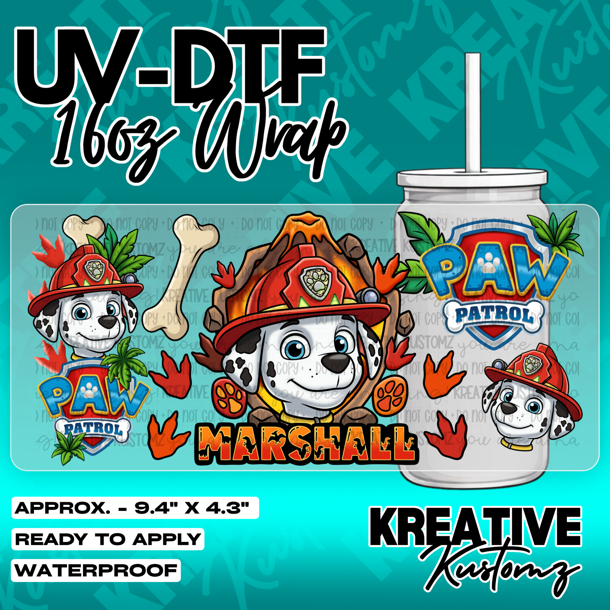 6064 | UV DTF Cup Wrap for 16oz Libbey Glass