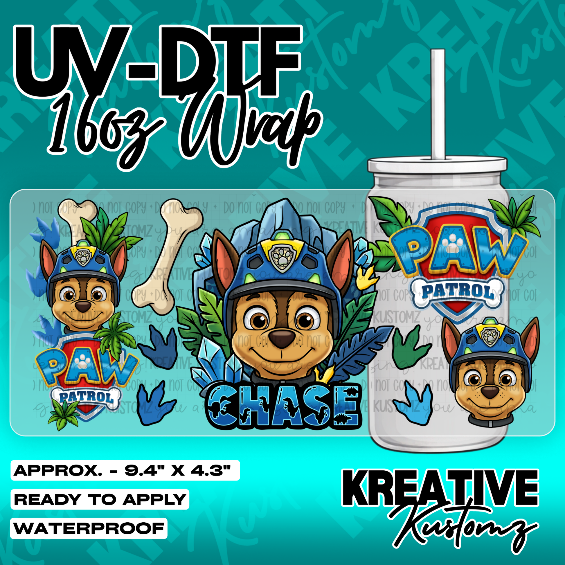 6065 | UV DTF Cup Wrap for 16oz Libbey Glass