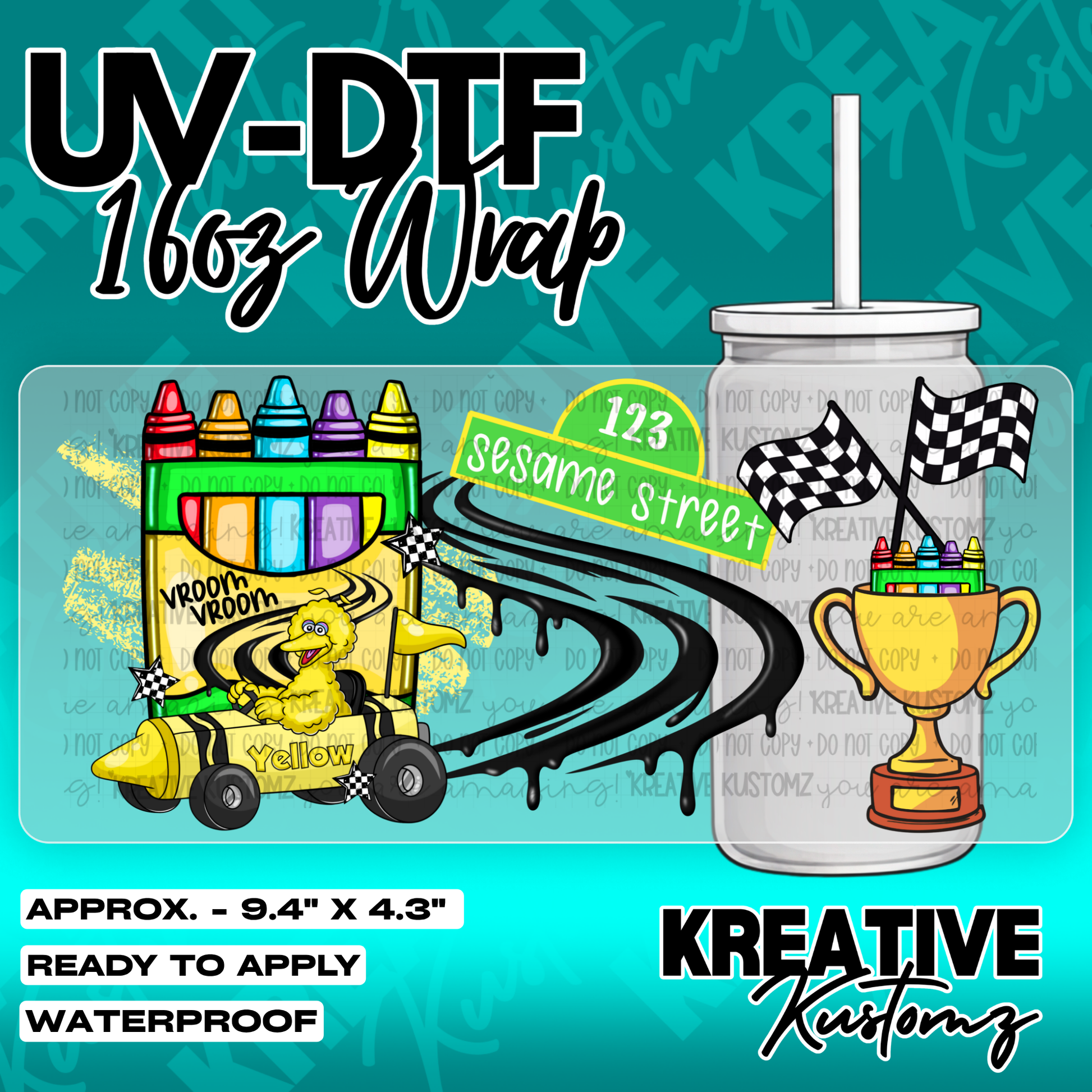 6068 | UV DTF Cup Wrap for 16oz Libbey Glass
