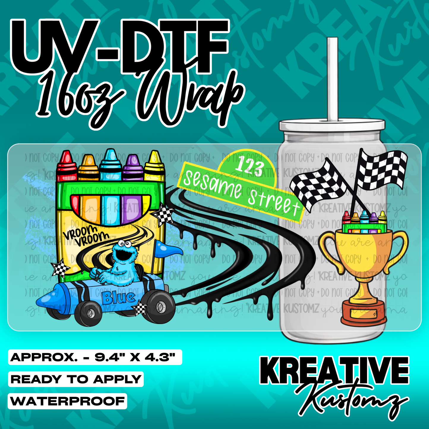 6069 | UV DTF Cup Wrap for 16oz Libbey Glass