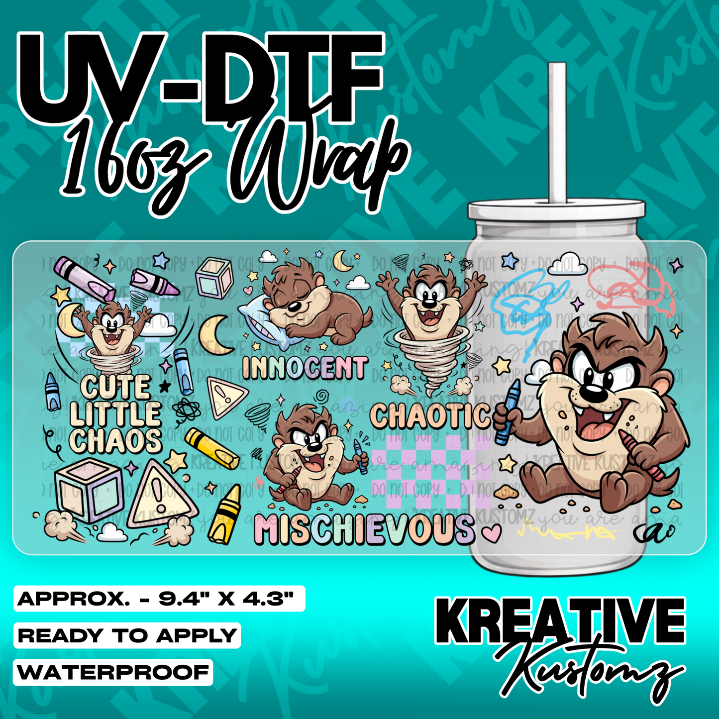6074 | UV DTF Cup Wrap for 16oz Libbey Glass