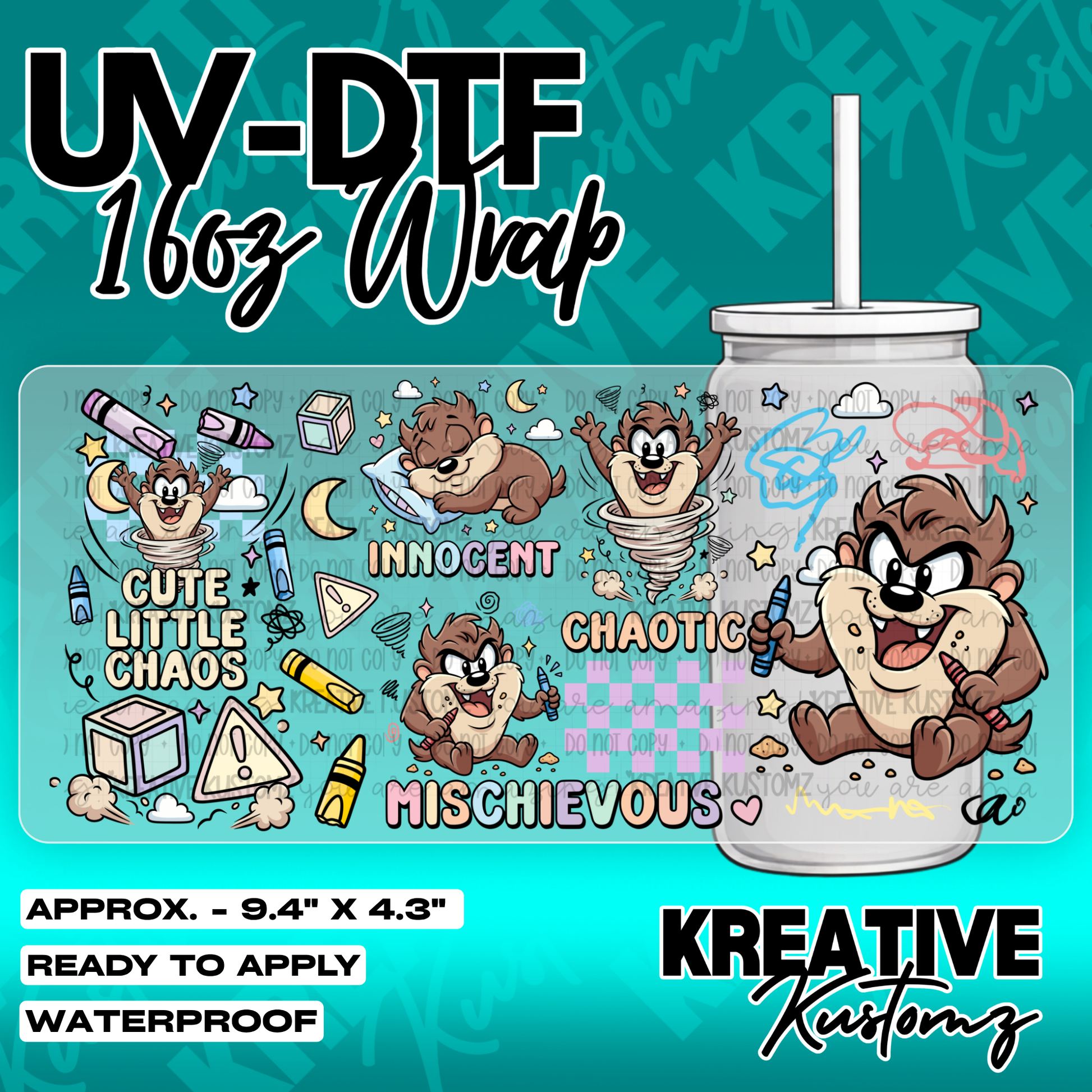 6074 | UV DTF Cup Wrap for 16oz Libbey Glass