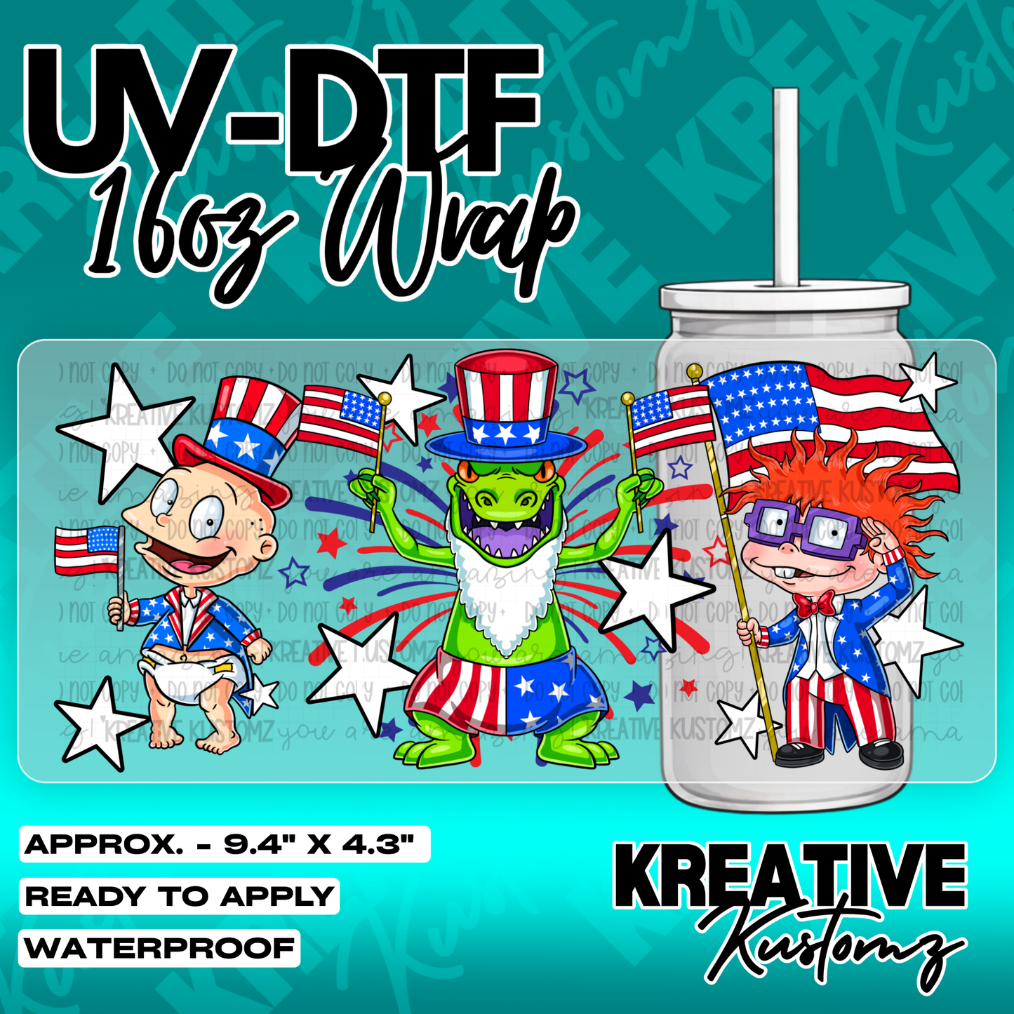 6078 | UV DTF Cup Wrap for 16oz Libbey Glass