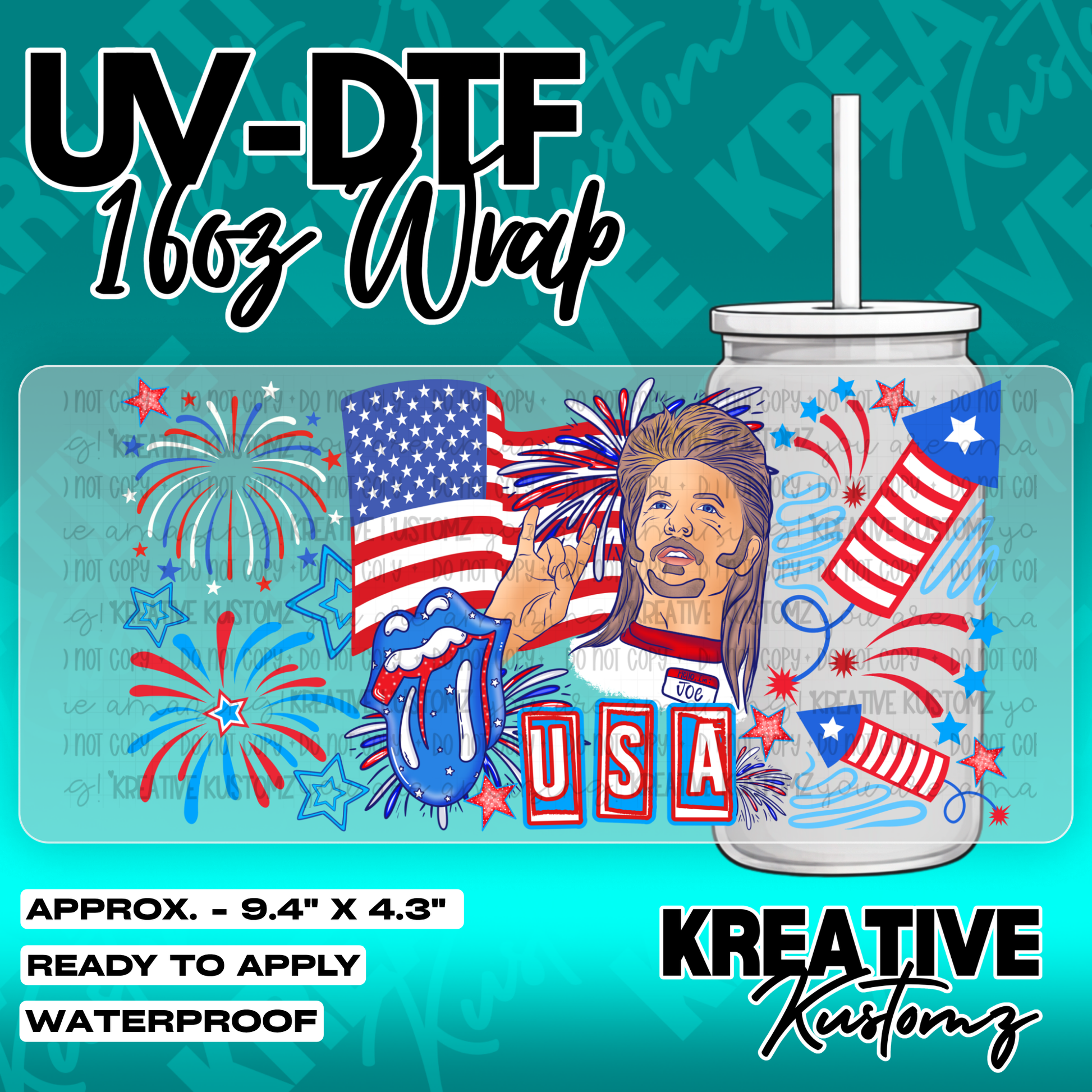6083 | UV DTF Cup Wrap for 16oz Libbey Glass