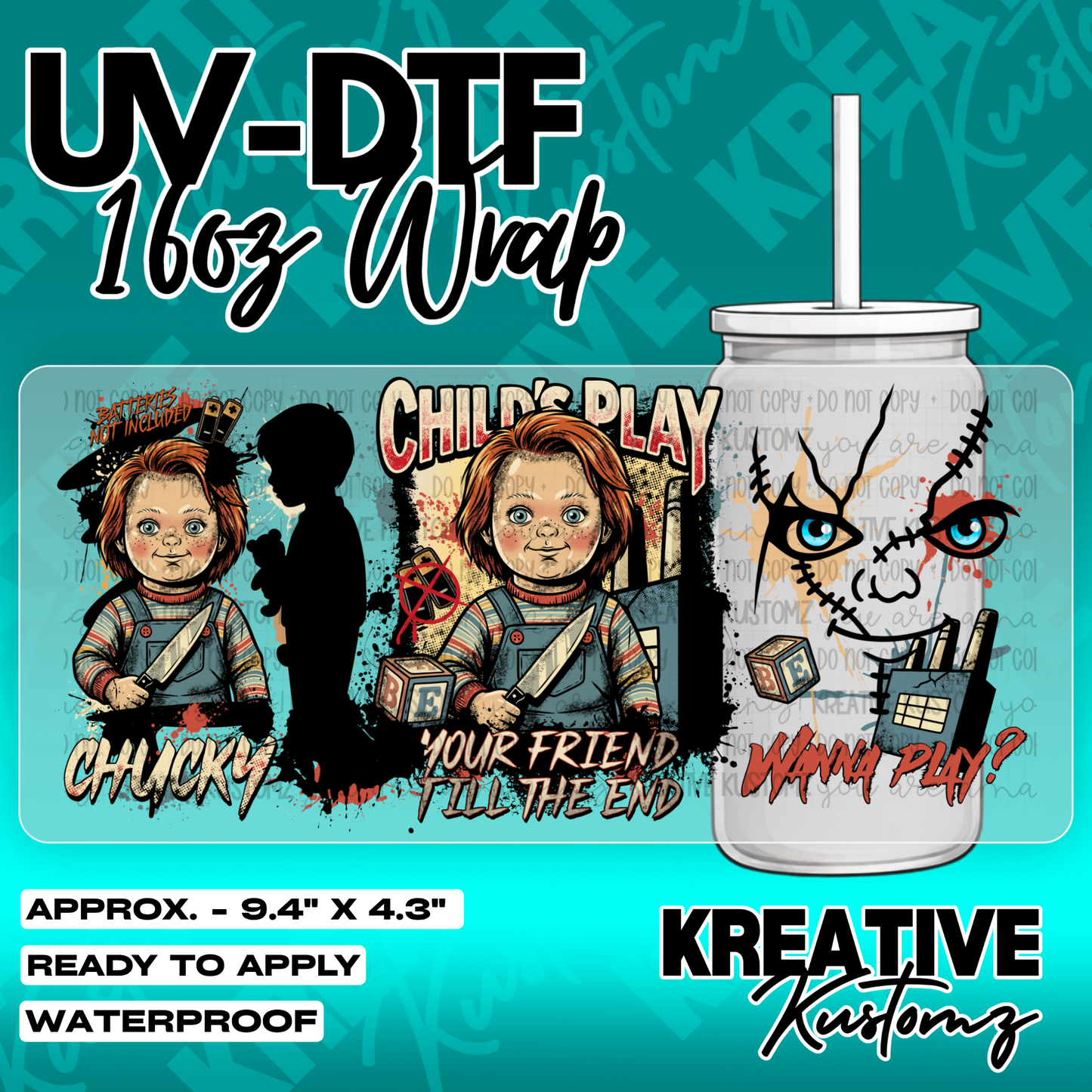 6088 | UV DTF Cup Wrap for 16oz Libbey Glass