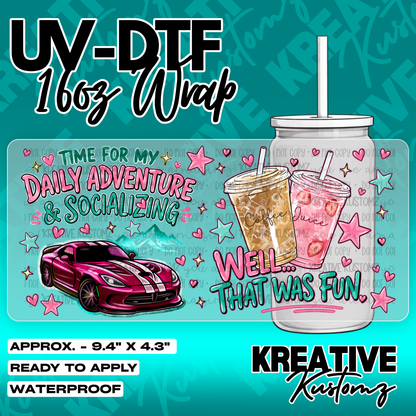 6089 | UV DTF Cup Wrap for 16oz Libbey Glass
