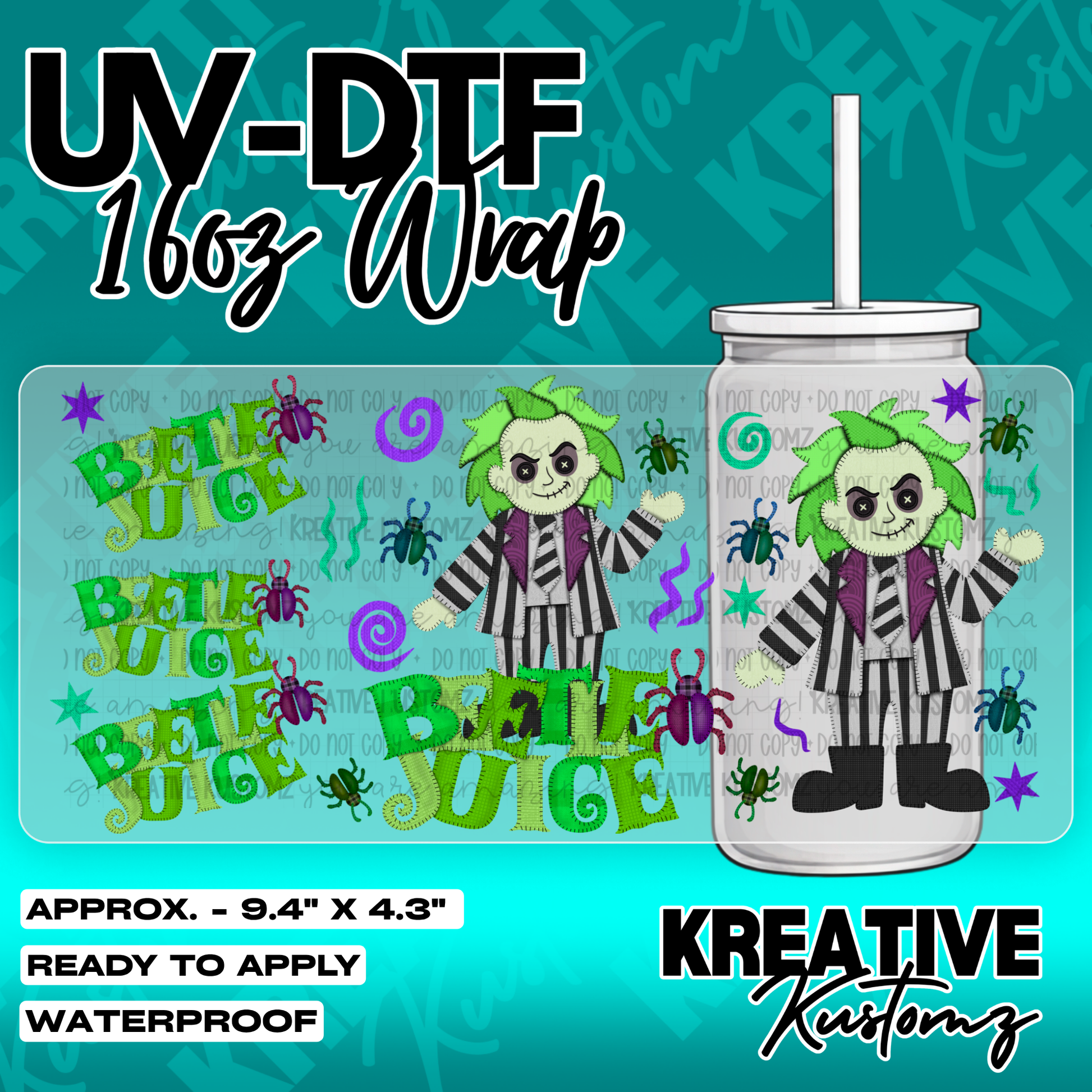 6092 | UV DTF Cup Wrap for 16oz Libbey Glass