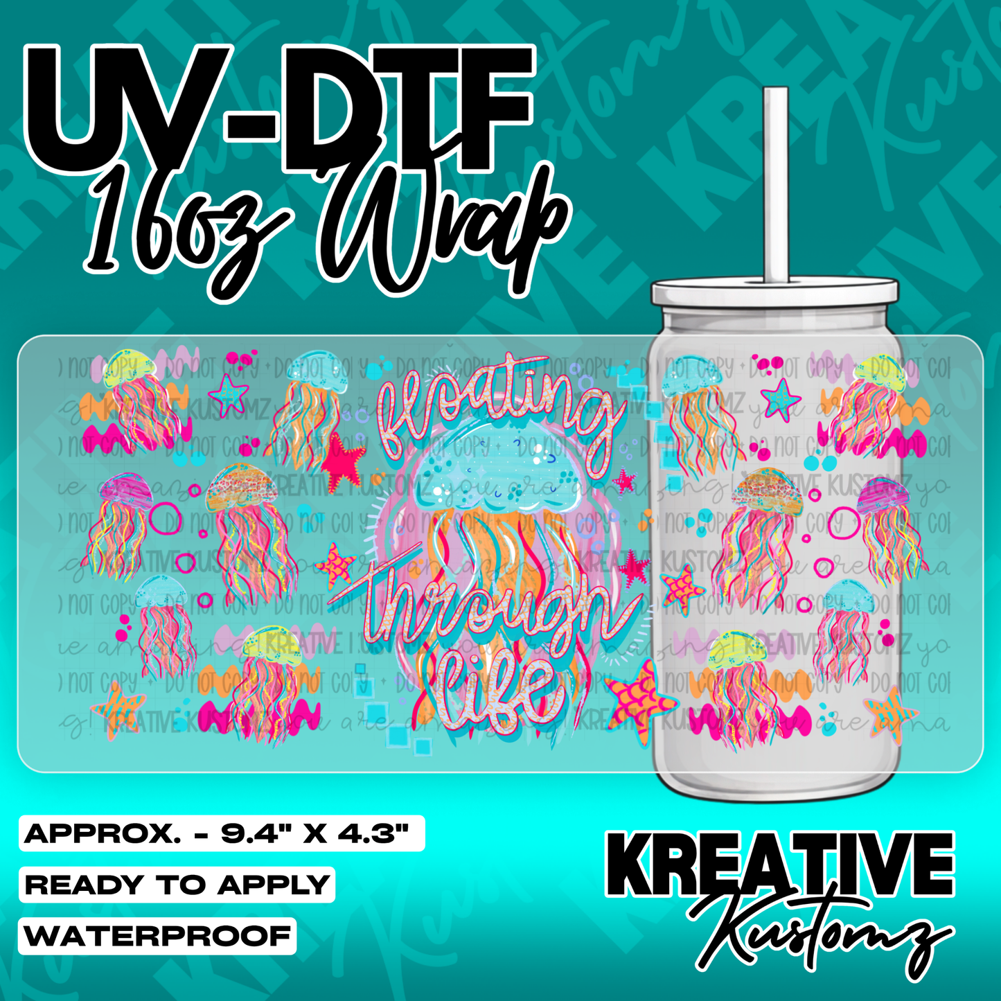 6094 | UV DTF Cup Wrap for 16oz Libbey Glass