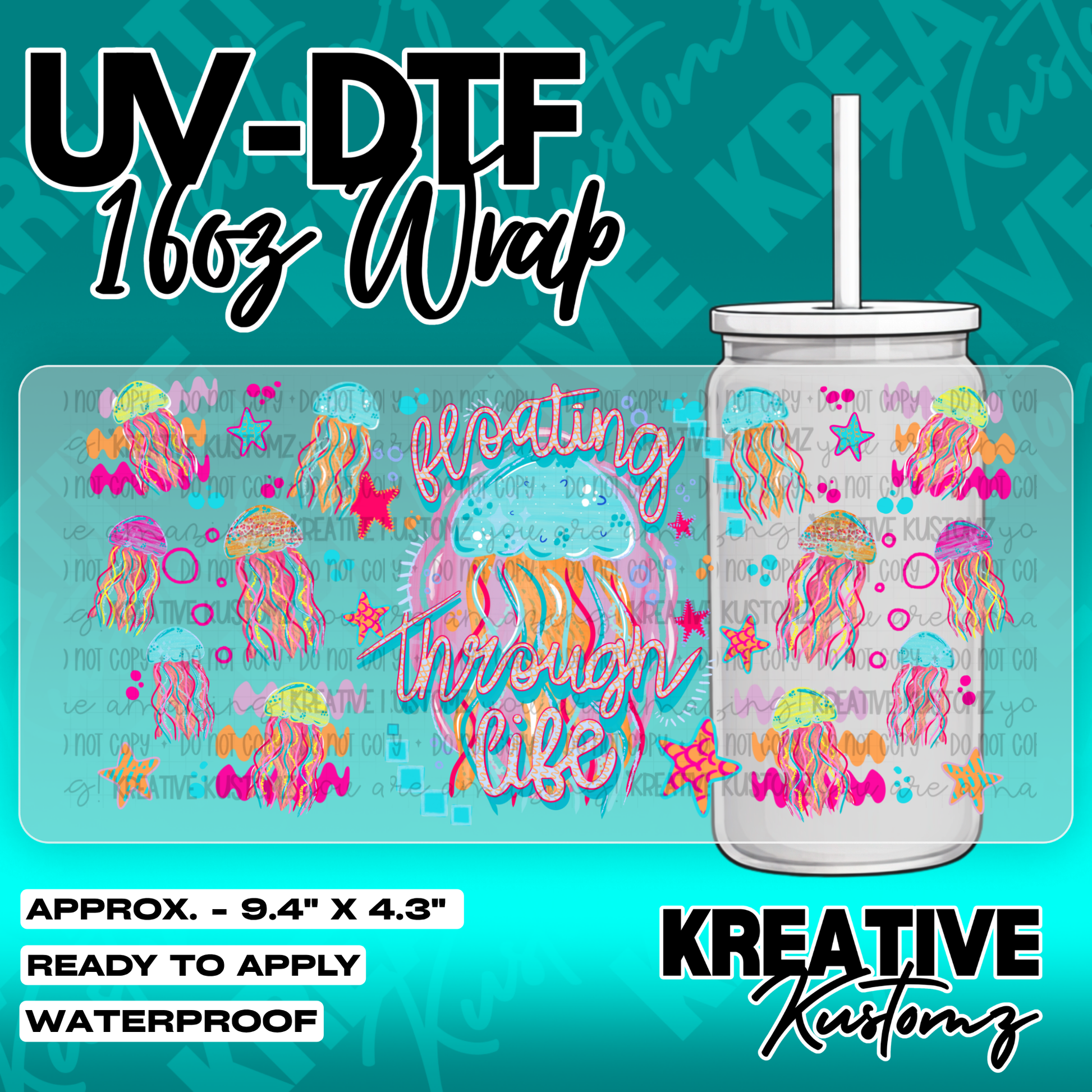 6094 | UV DTF Cup Wrap for 16oz Libbey Glass