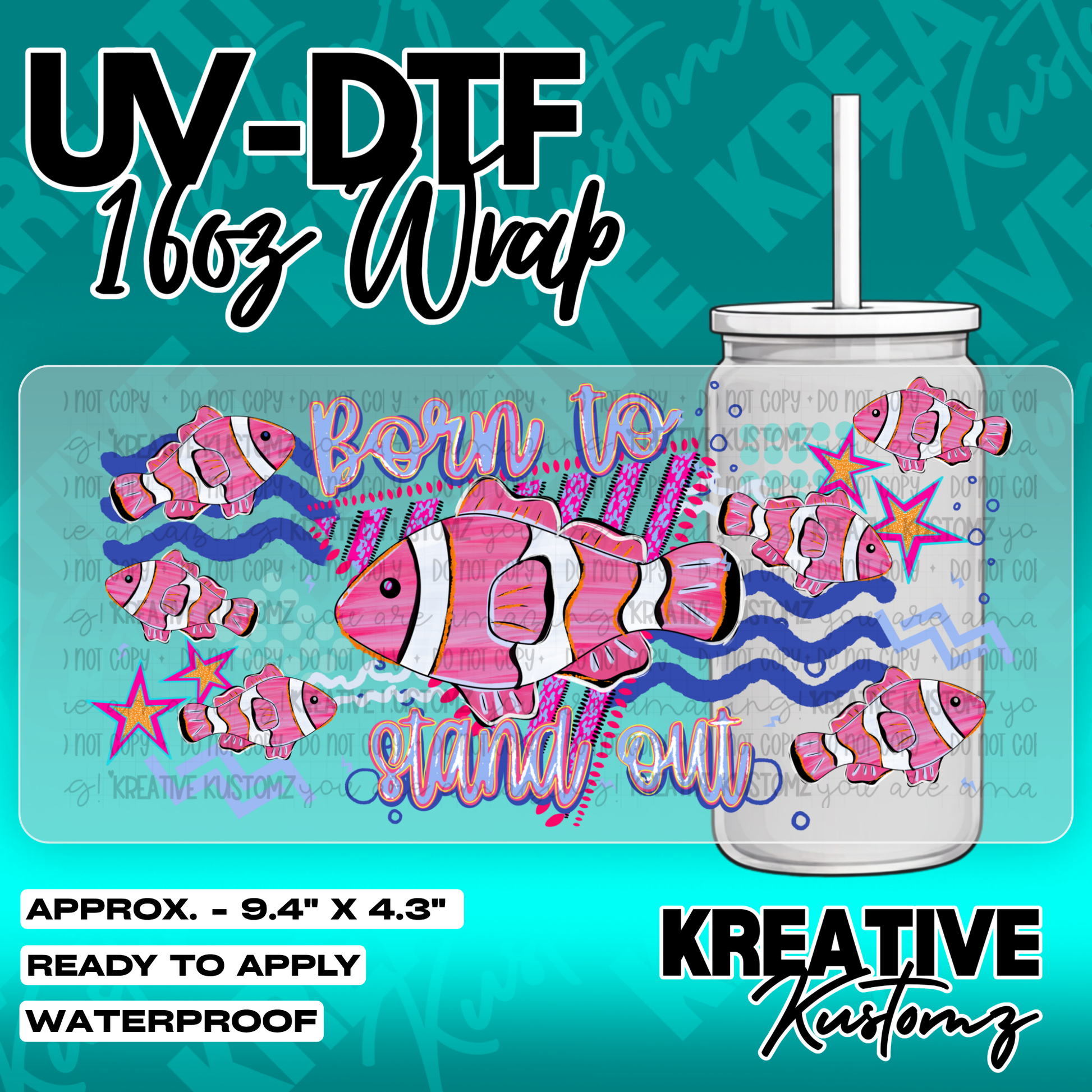6095 | UV DTF Cup Wrap for 16oz Libbey Glass