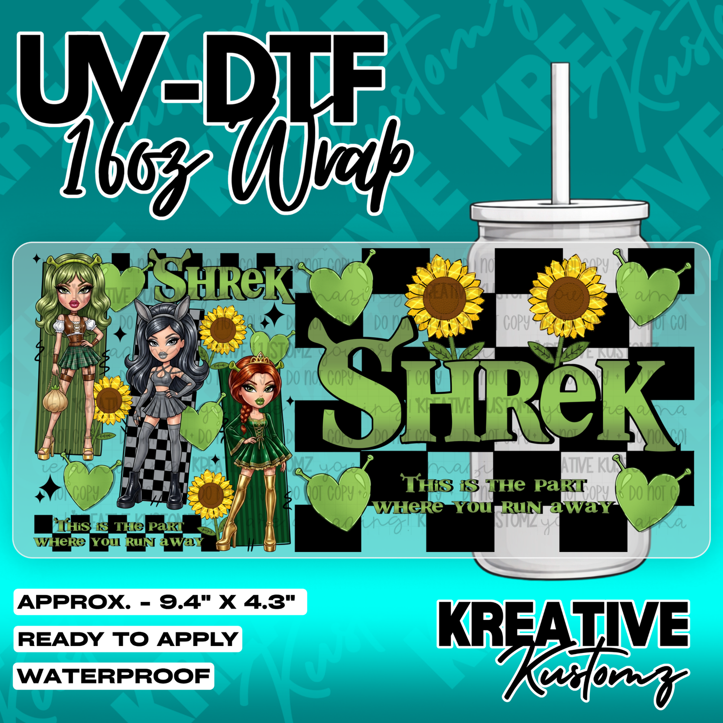 6099 | UV DTF Cup Wrap for 16oz Libbey Glass