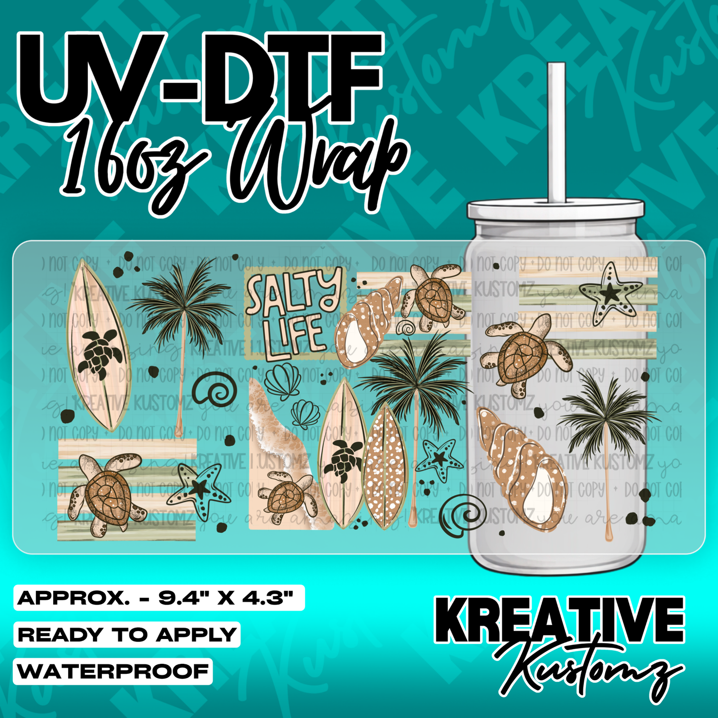 6109 | UV DTF Cup Wrap for 16oz Libbey Glass