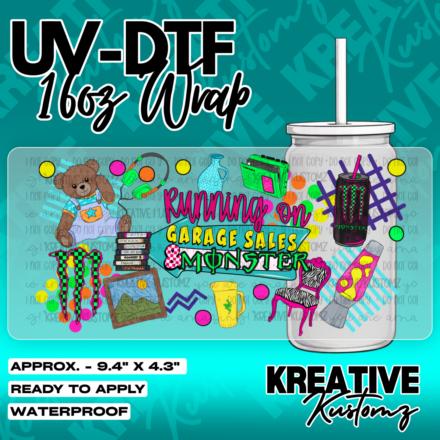 6113 | UV DTF Cup Wrap for 16oz Libbey Glass