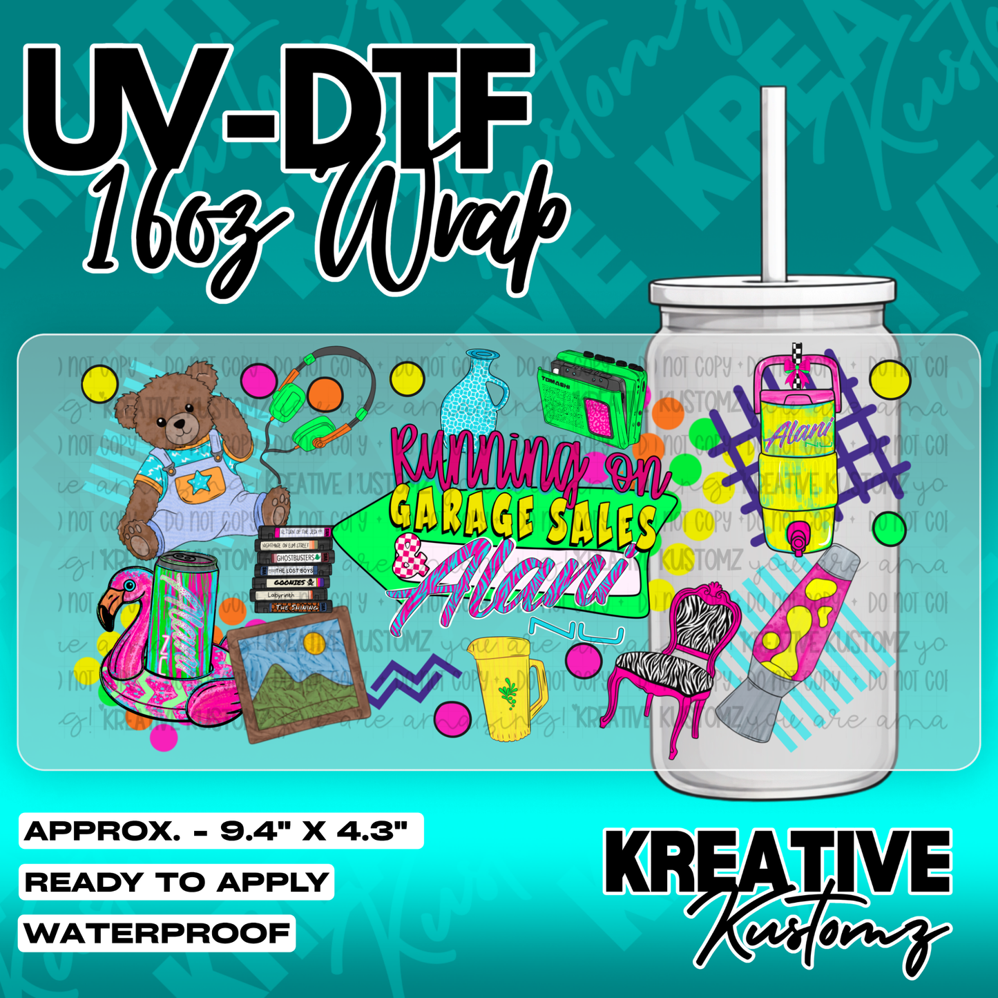 6114 | UV DTF Cup Wrap for 16oz Libbey Glass
